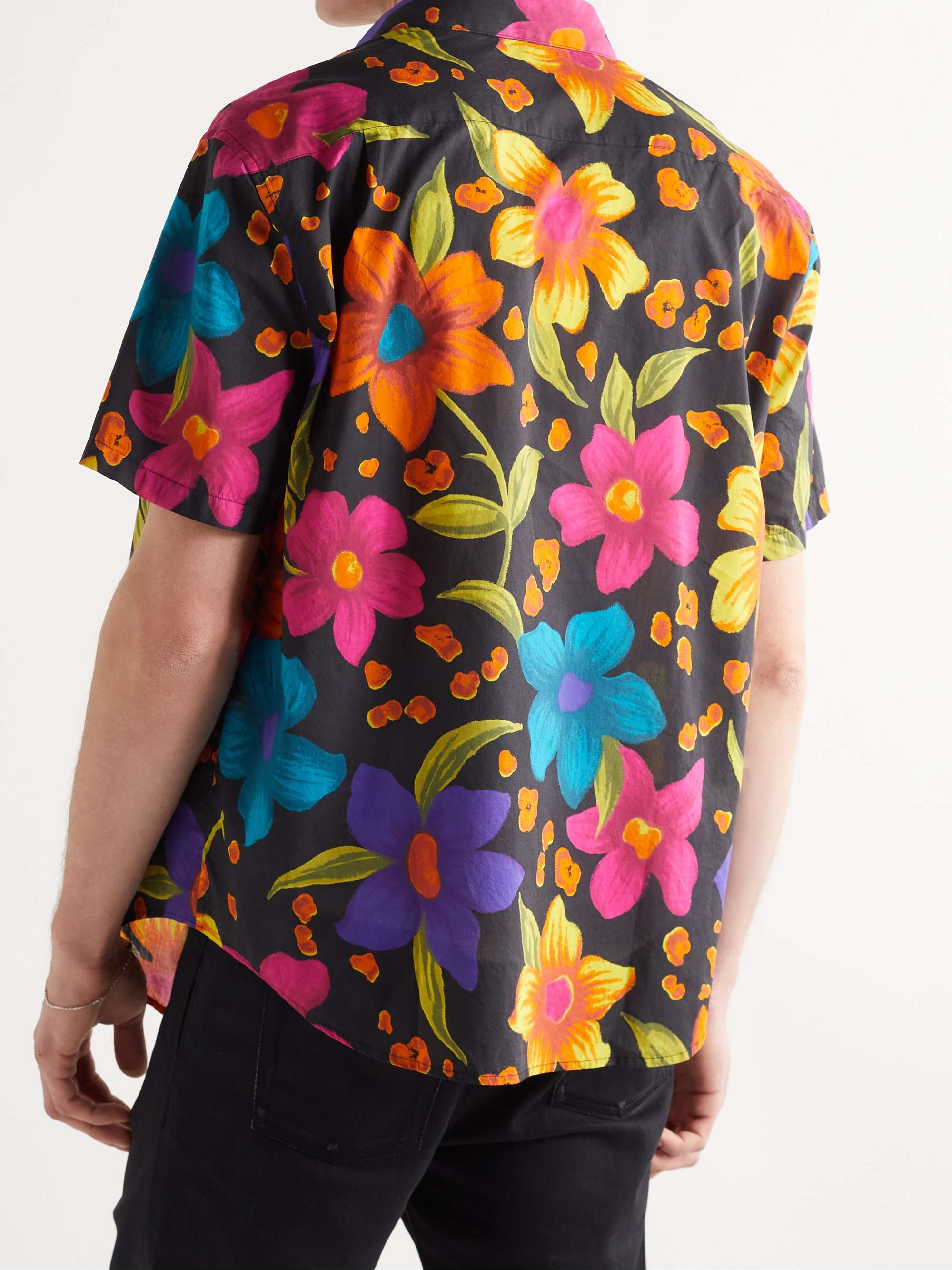 SAINT LAURENT Floral-Print Cotton Shirt