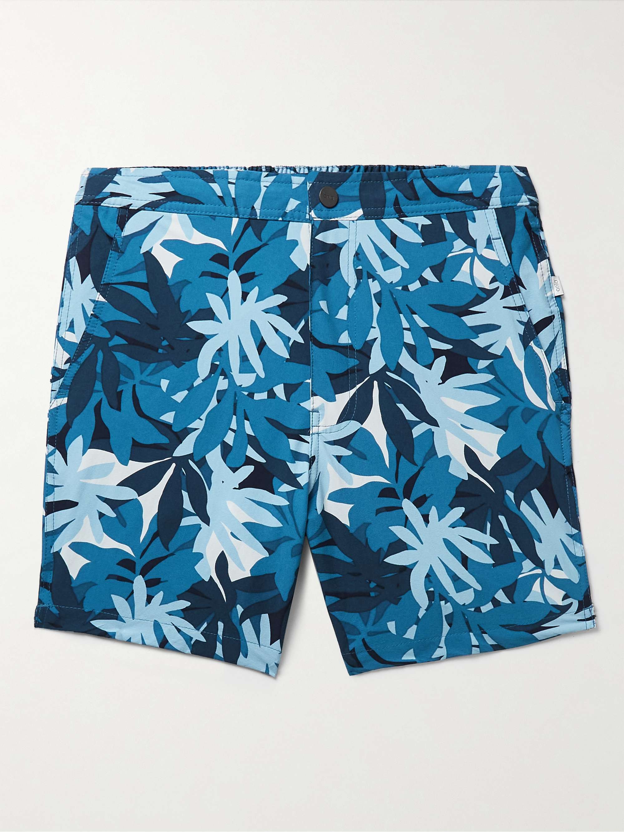 ONIA Calder Straight-Leg Mid-Length Printed Swim Shorts