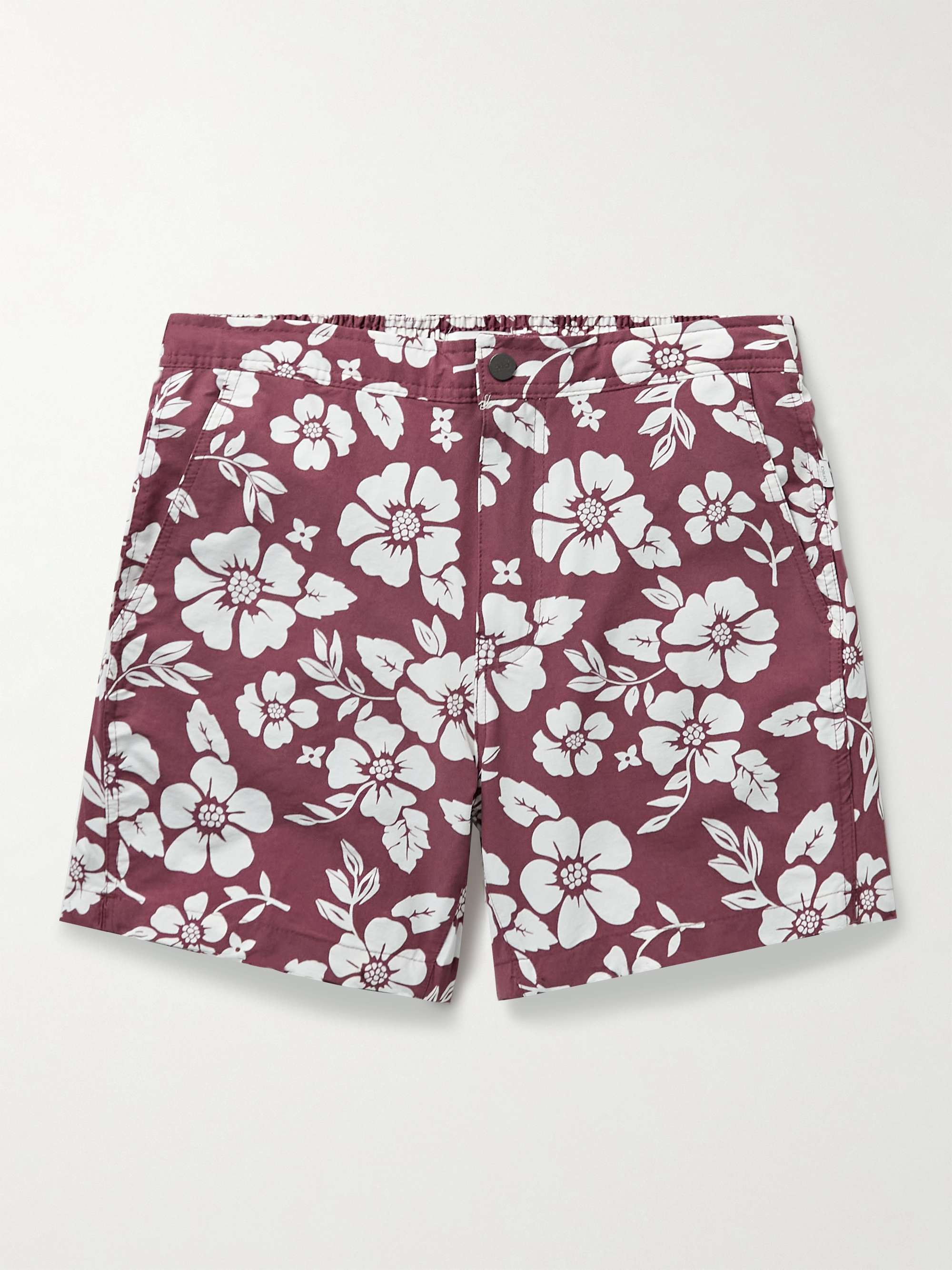 ONIA Calder Straight-Leg Mid-Length Floral-Print Swim Shorts