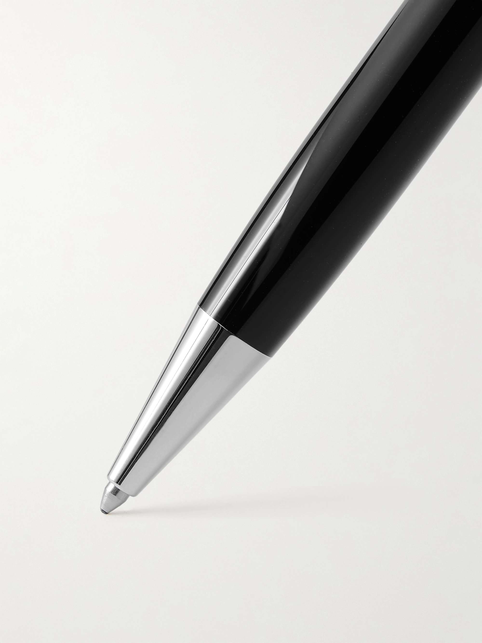 MONTBLANC Meisterstück Doué Geometry Classique Resin and Platinum-Plated Ballpoint Pen