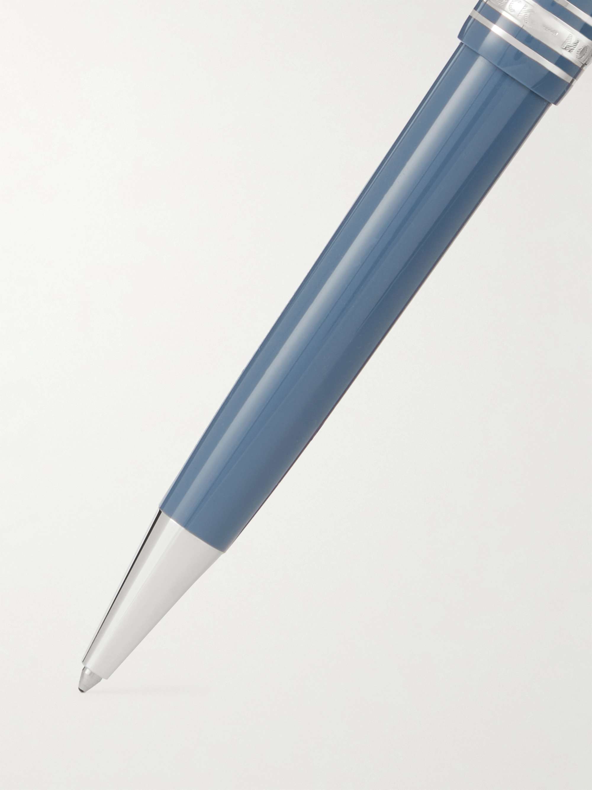 MONTBLANC Meisterstück Glacier Midsize Resin and Platinum-Plated Ballpoint Pen