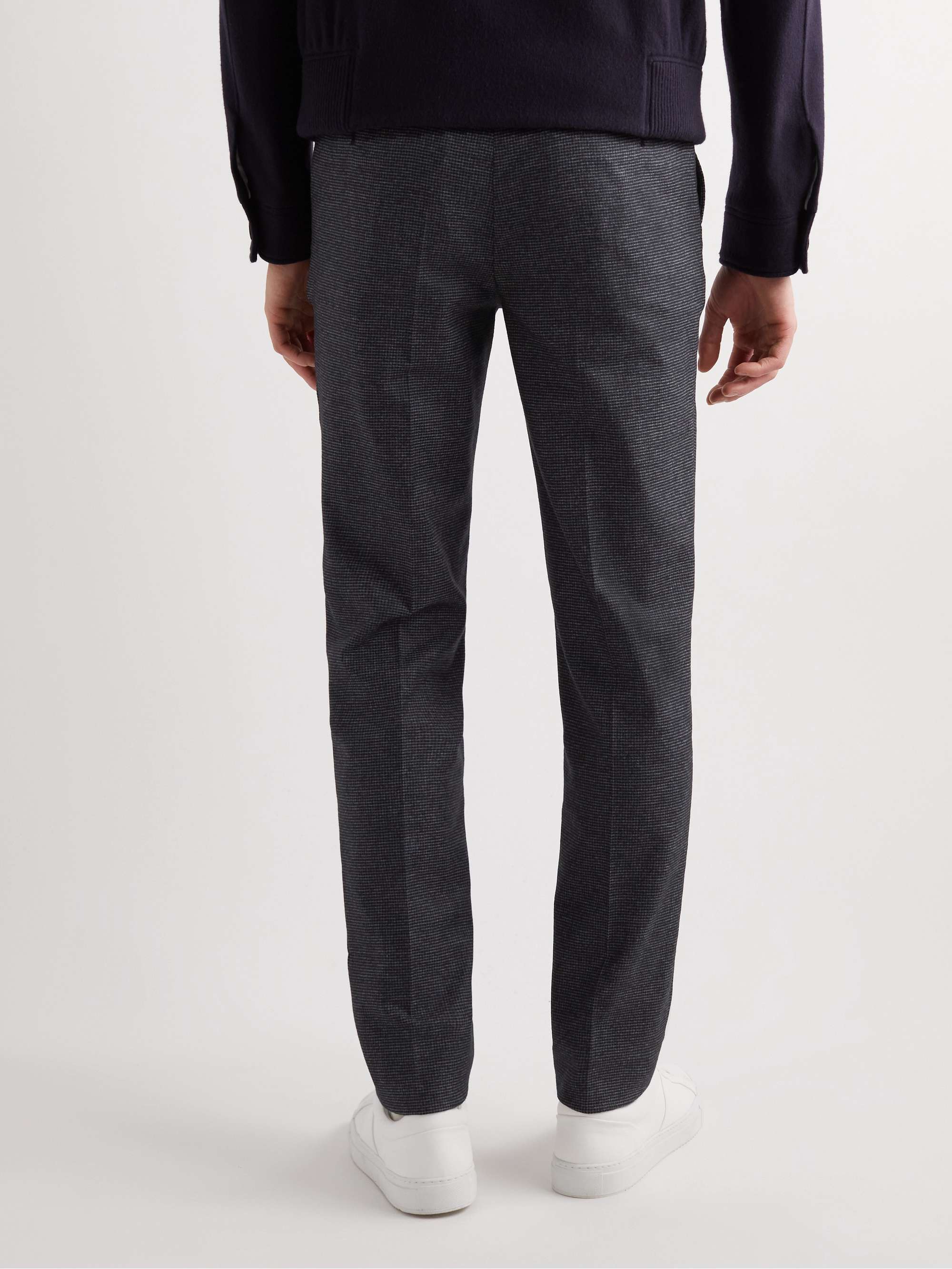 MR P. Slim-Fit Checked Woven Trousers