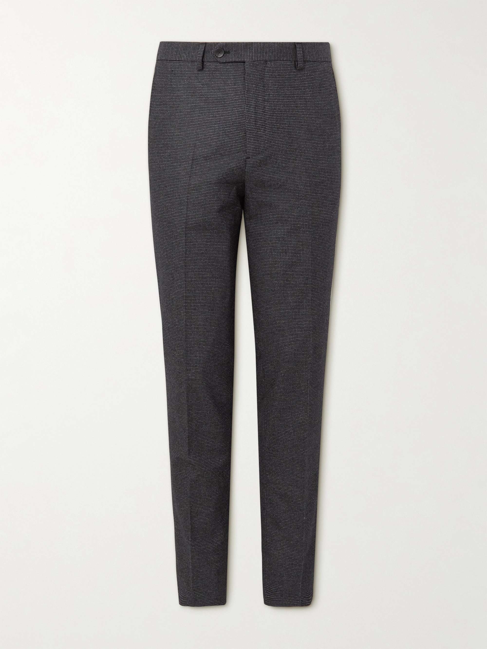 MR P. Slim-Fit Checked Woven Trousers