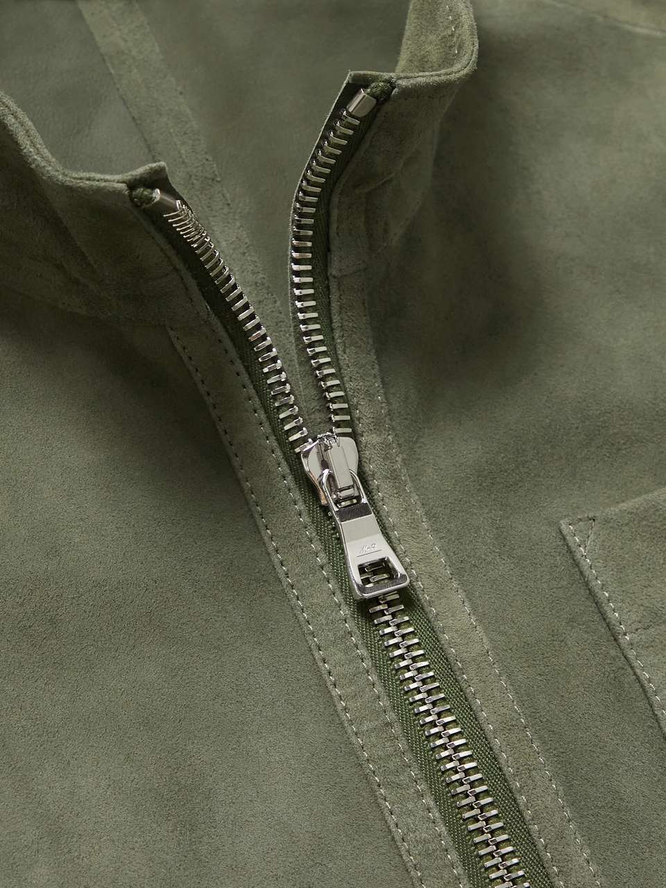 Army green Suede Jacket | MR P. | MR PORTER