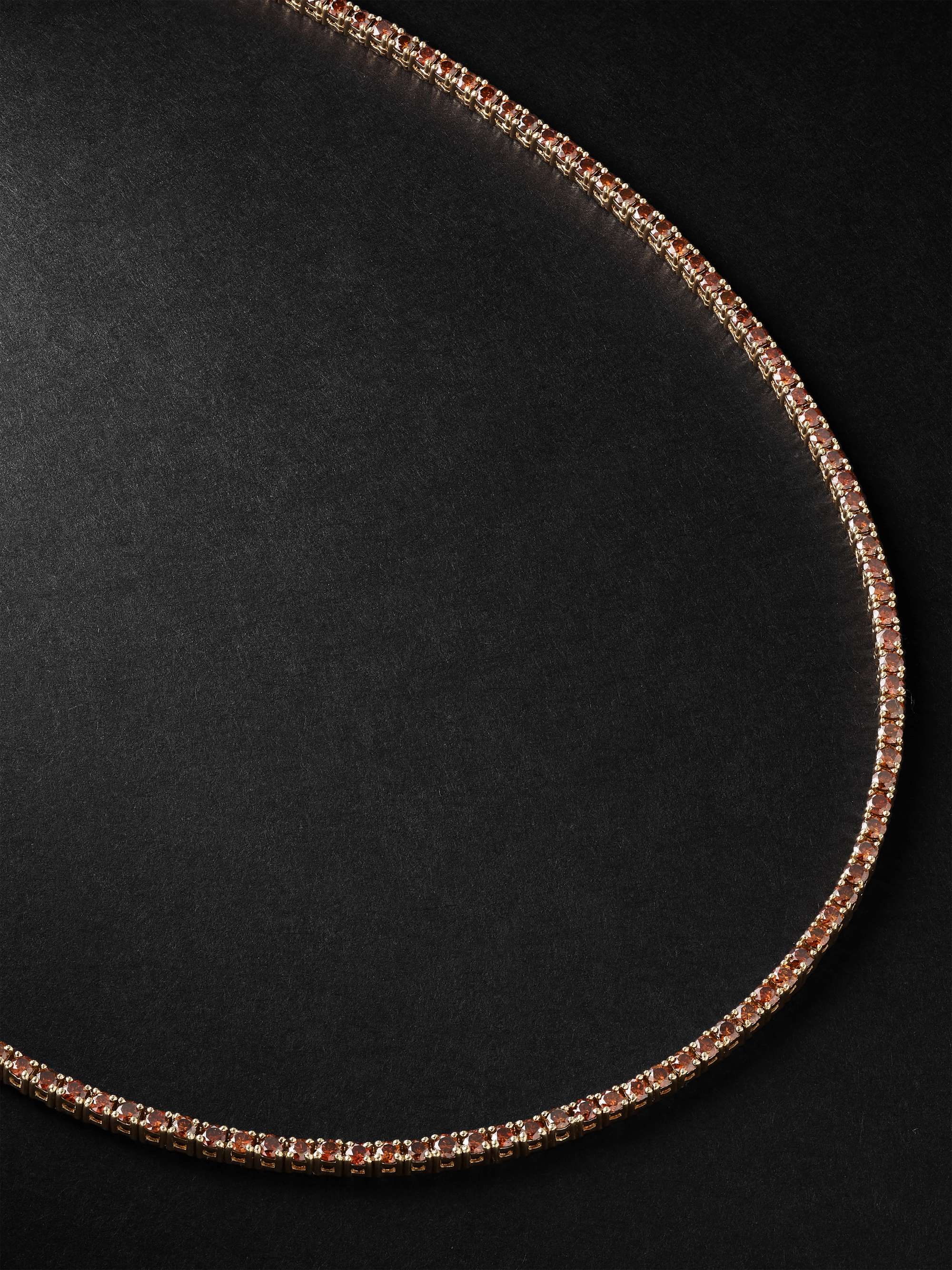 KOLOURS JEWELRY Spectra Pink Gold Diamond Tennis Necklace