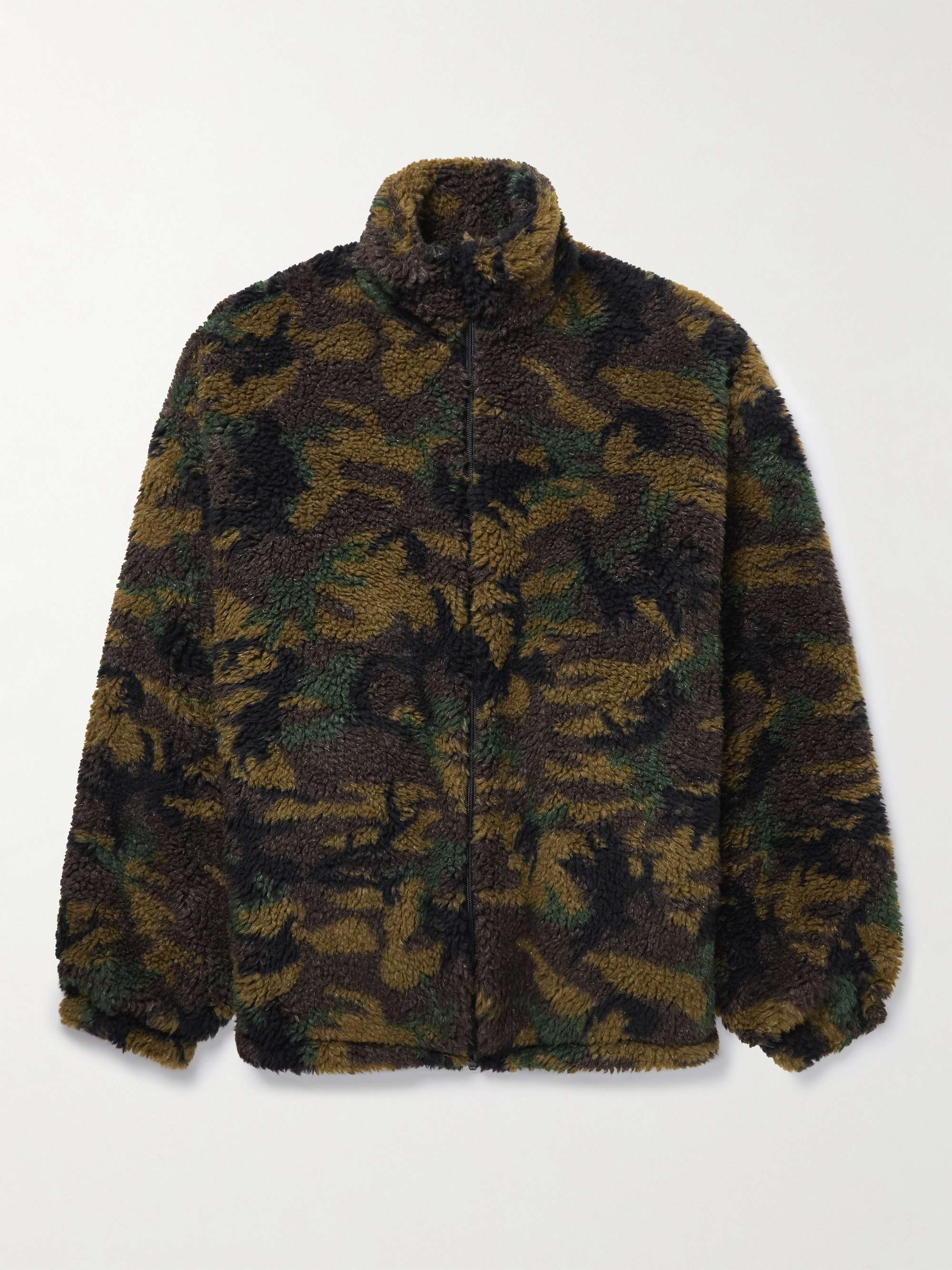 BALENCIAGA Oversized Padded Camouflage-Print Fleece Jacket