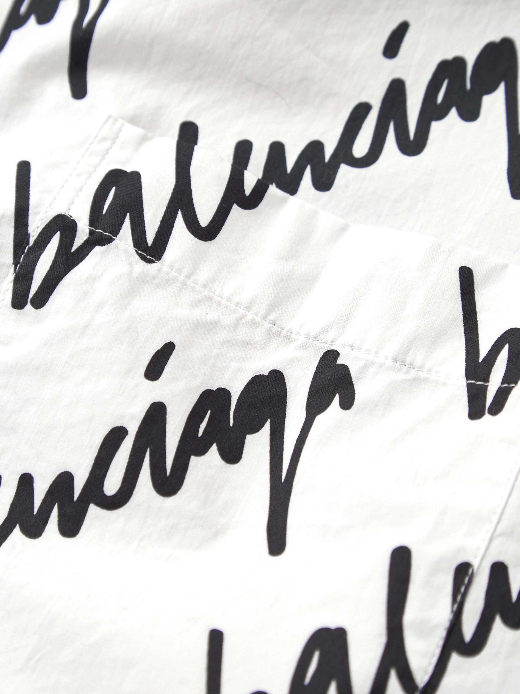BALENCIAGA Logo-Print Cotton-Poplin Shirt