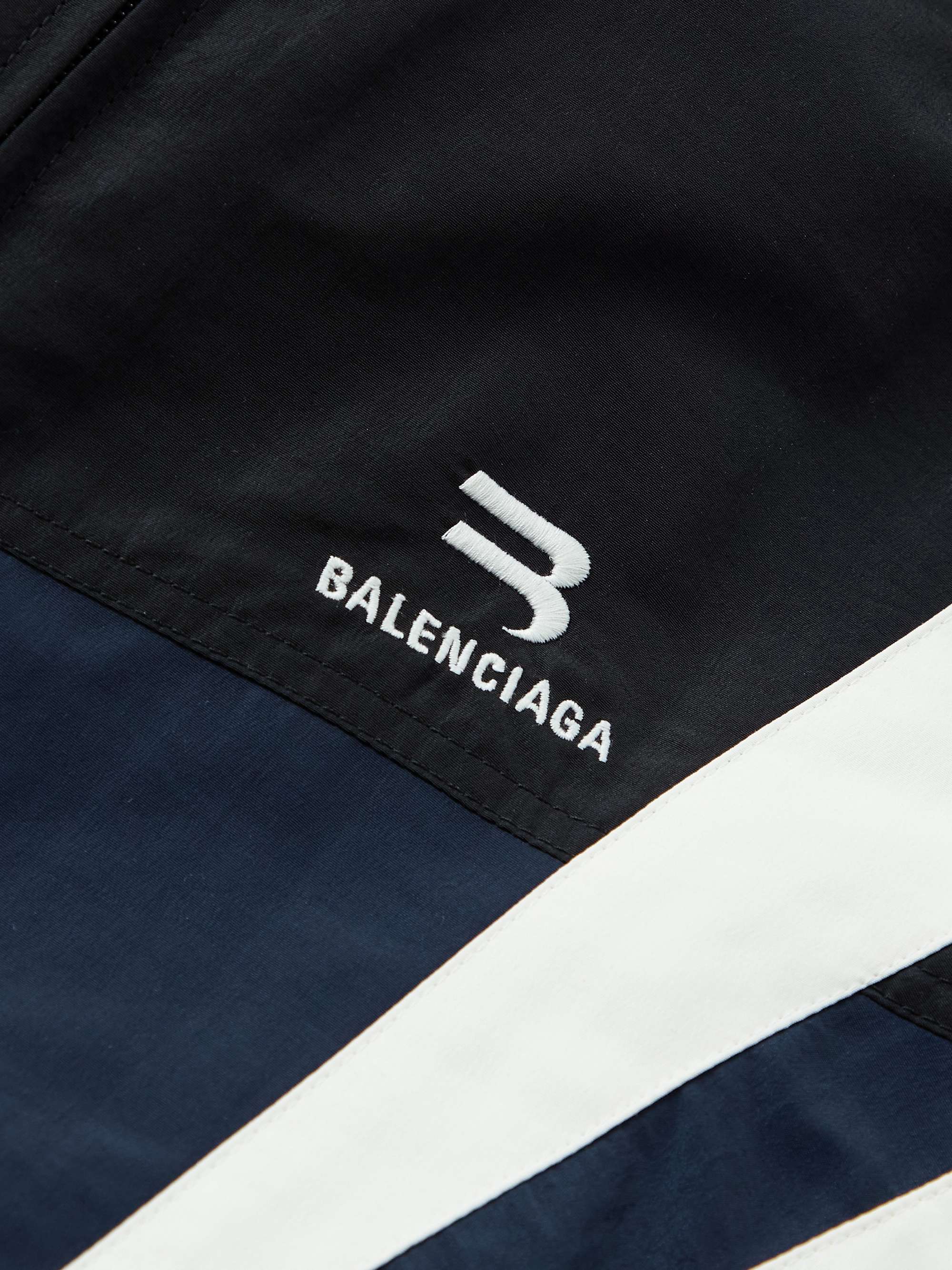 BALENCIAGA Logo-Embroidered Striped Shell Track Jacket