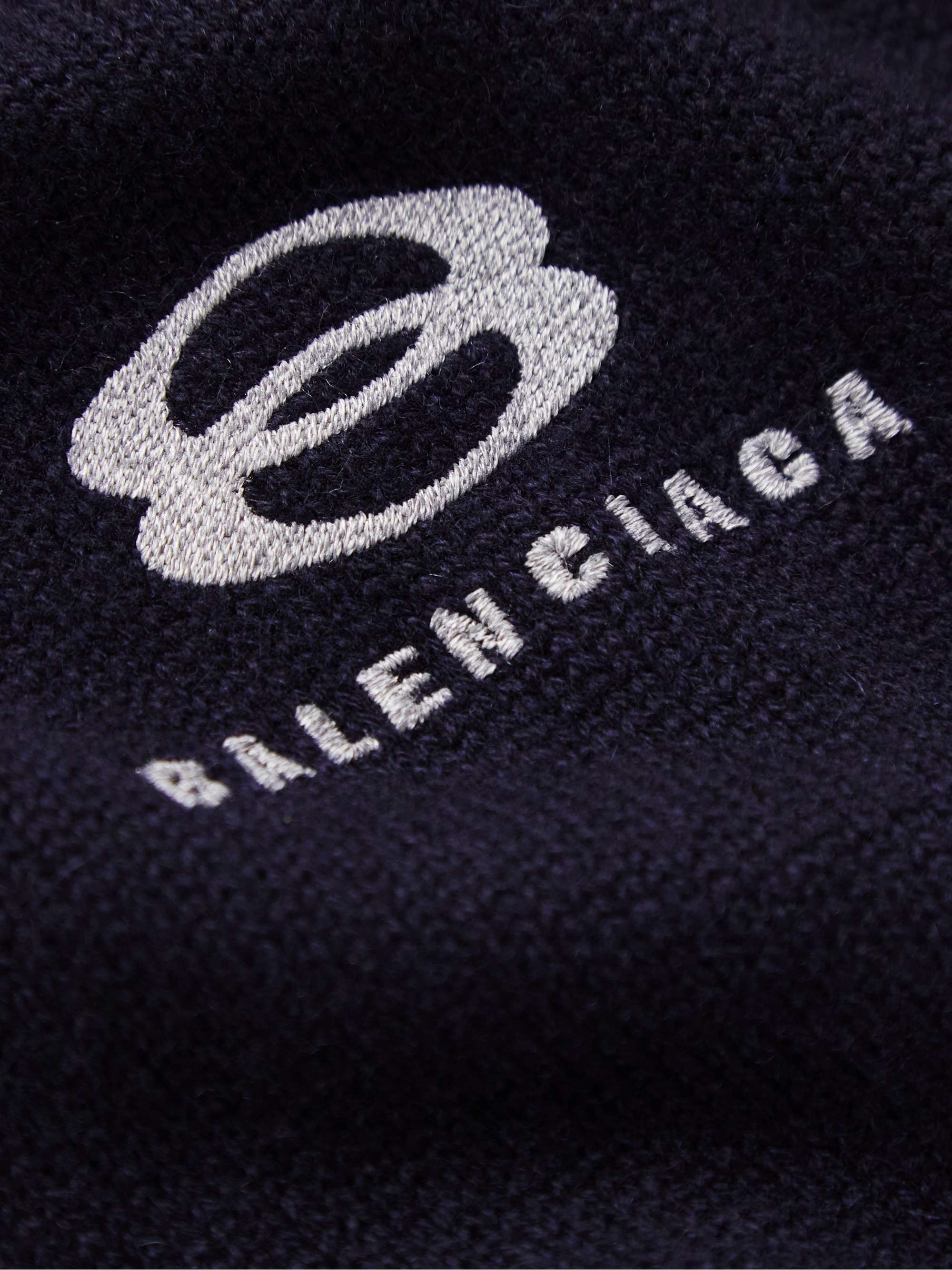 BALENCIAGA Logo-Embroidered Cashmere Sweater