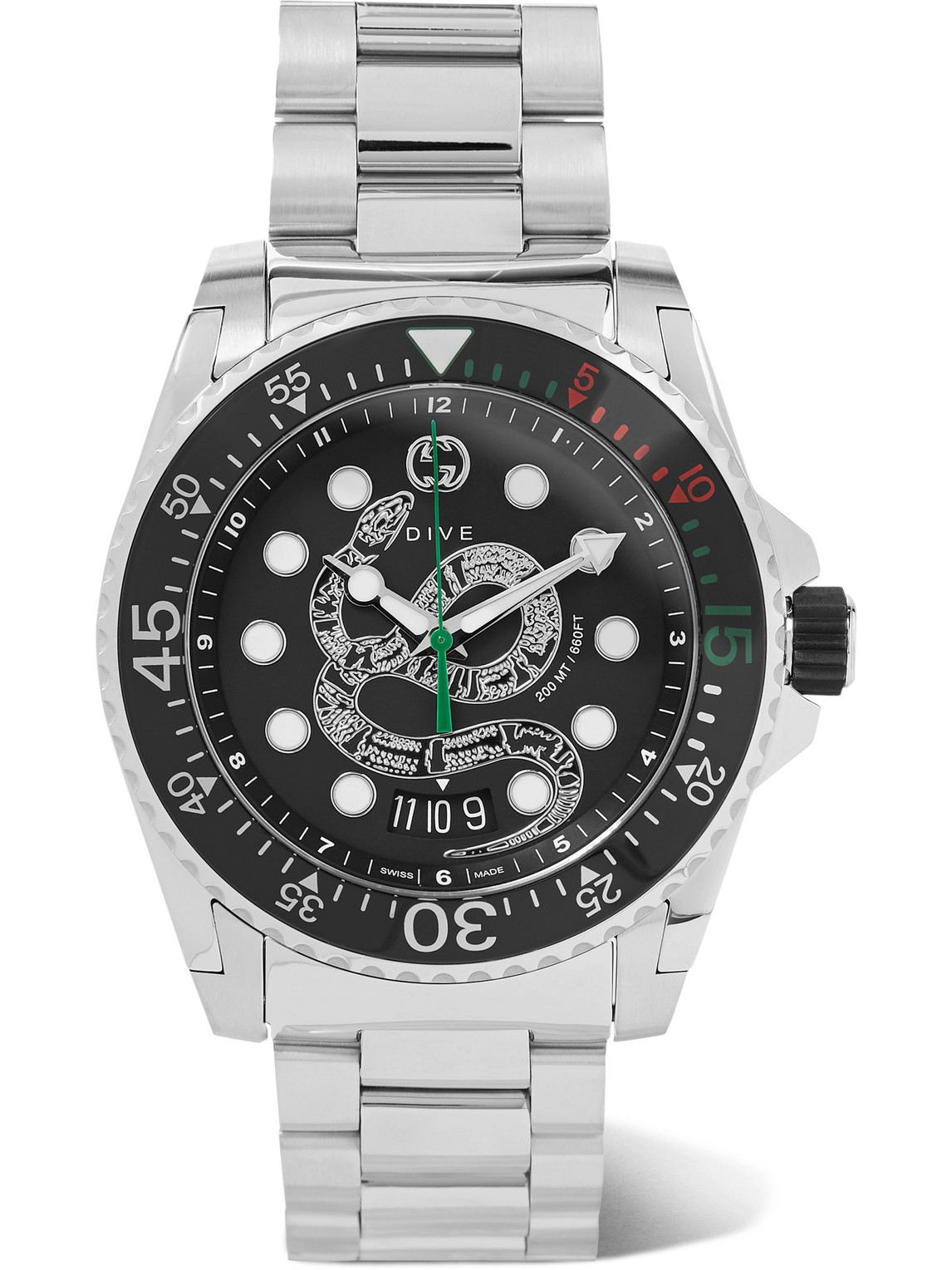 GUCCI GUCCI DIVE 45MM STAINLESS STEEL WATCH
