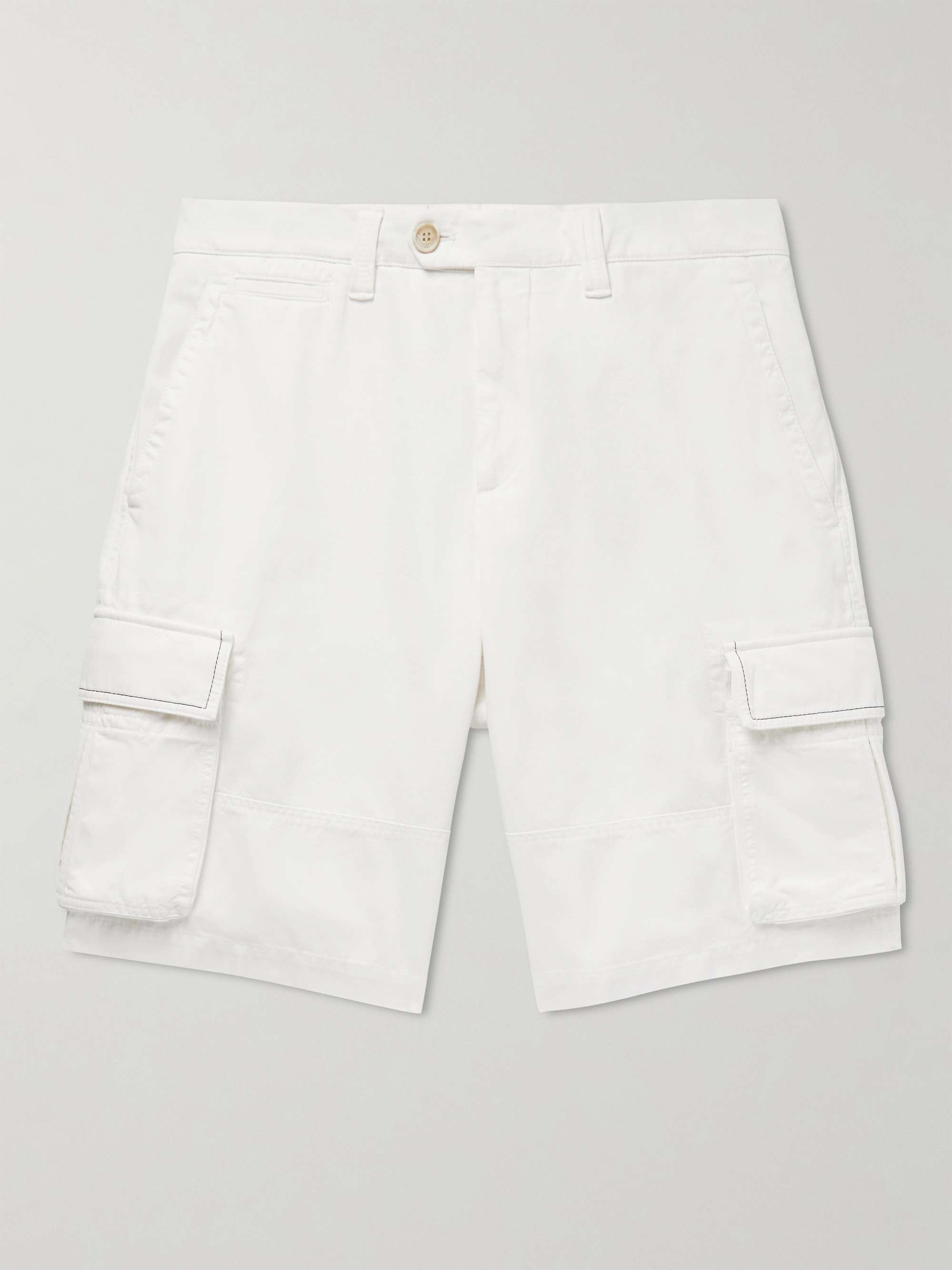 BRUNELLO CUCINELLI Straight-Leg Cotton-Gabardine Cargo Shorts