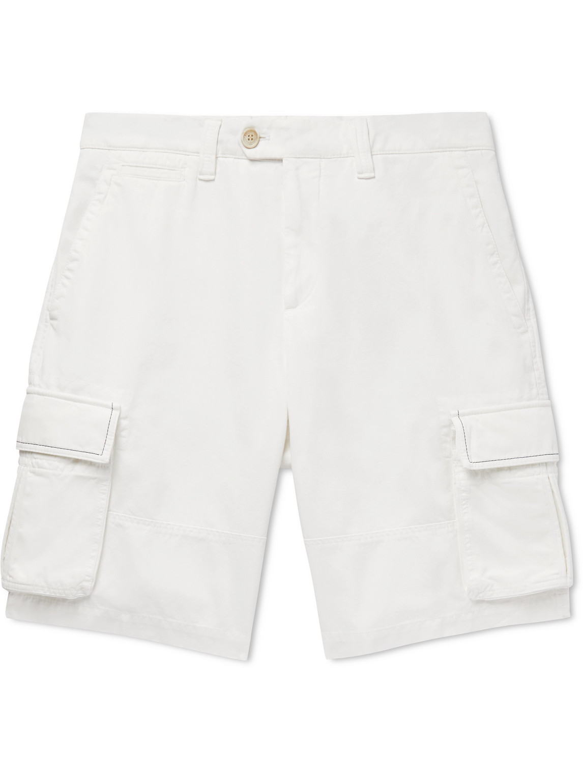 Straight-Leg Cotton-Gabardine Cargo Shorts