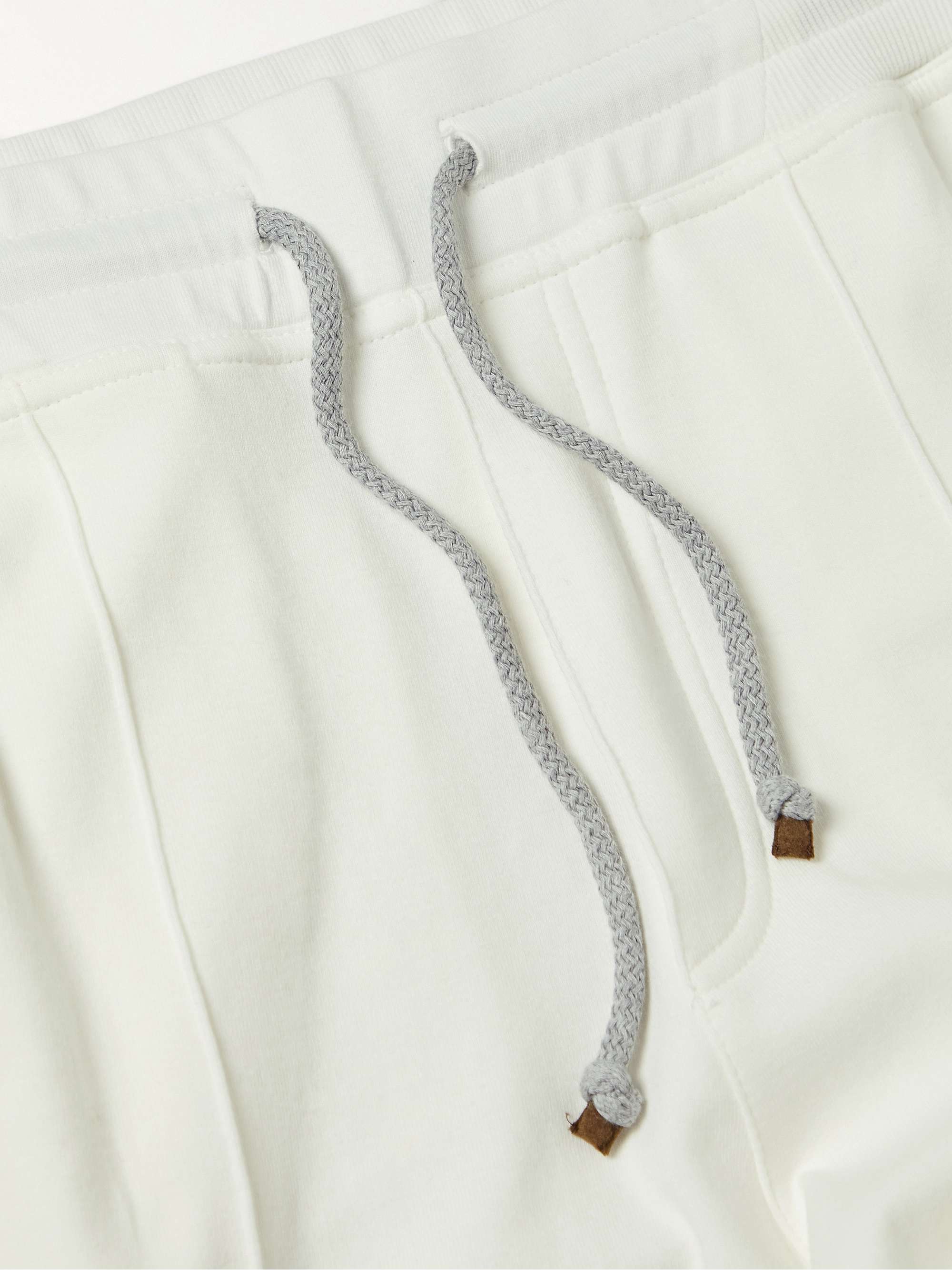 BRUNELLO CUCINELLI Tapered Cotton-Blend Jersey Sweatpants