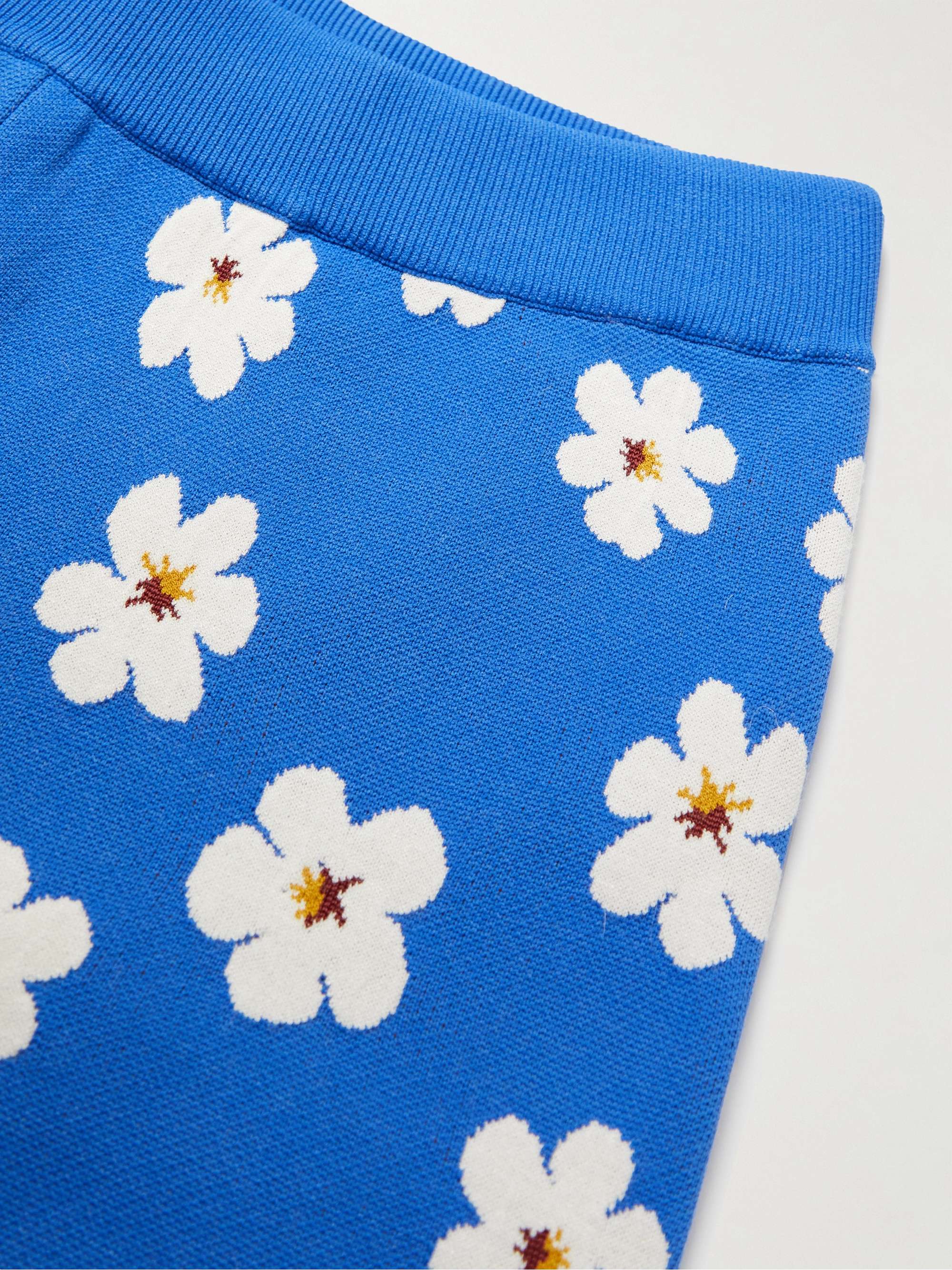 MARNI Slim-Fit Bootcut Floral-Jacquard Trousers