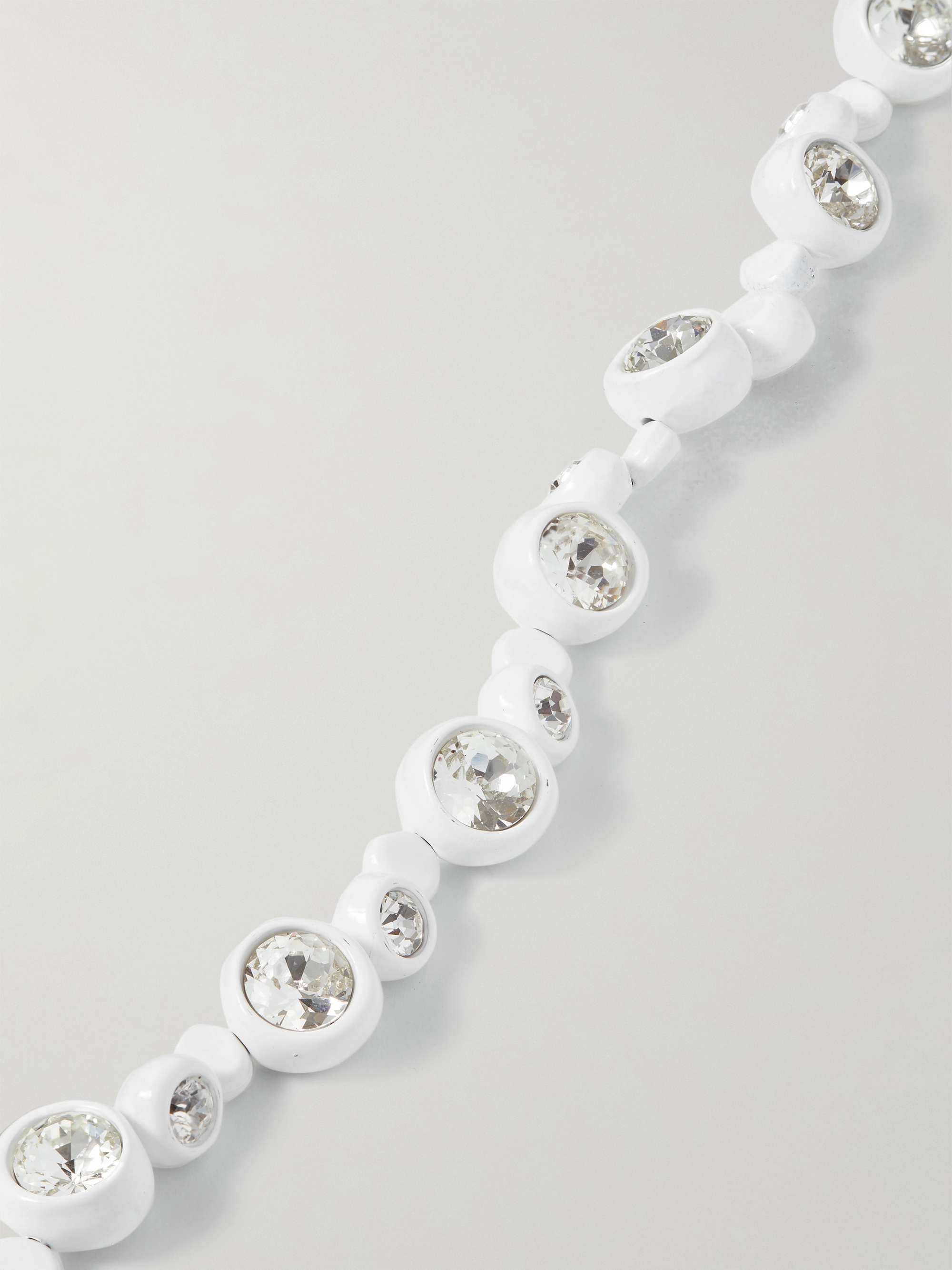 MARNI Silver-Tone, Enamel and Crystal Necklace
