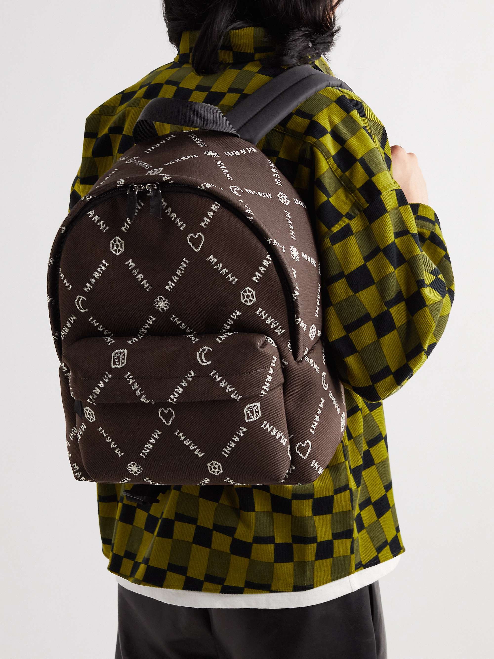 MARNI Marnigram Logo-Jacquard Canvas Backpack