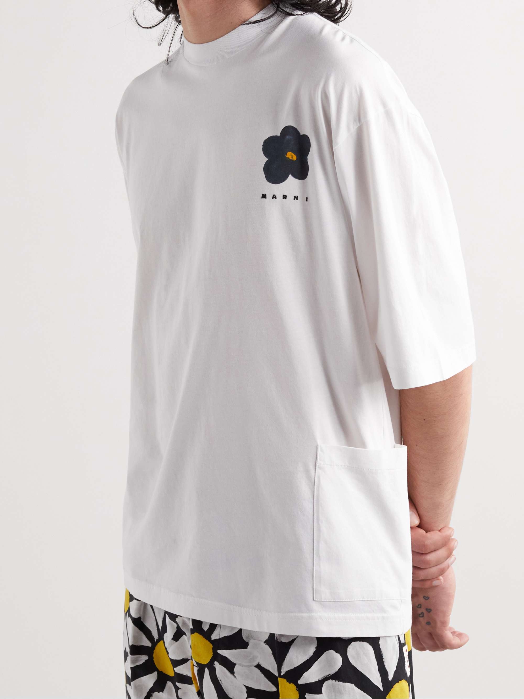 MARNI Floral-Print Cotton-Jersey T-Shirt