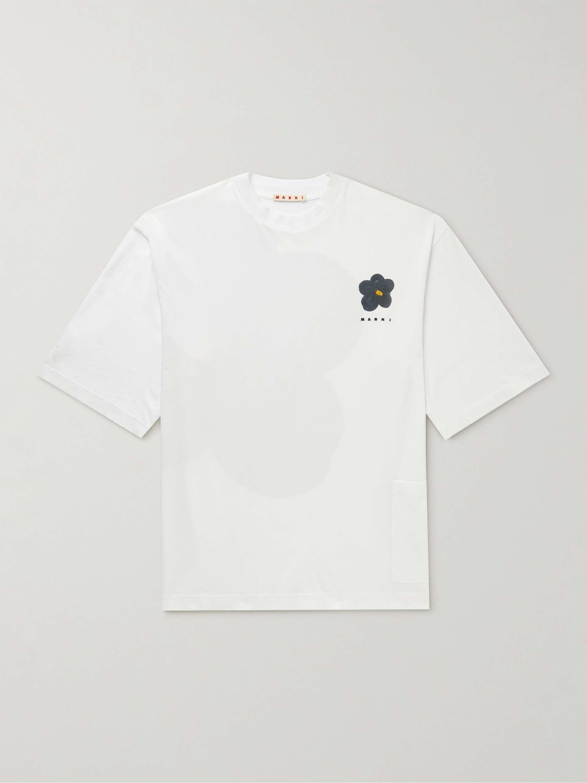 Black Euphoria Camp-Collar Floral-Print Cotton-Poplin Shirt 