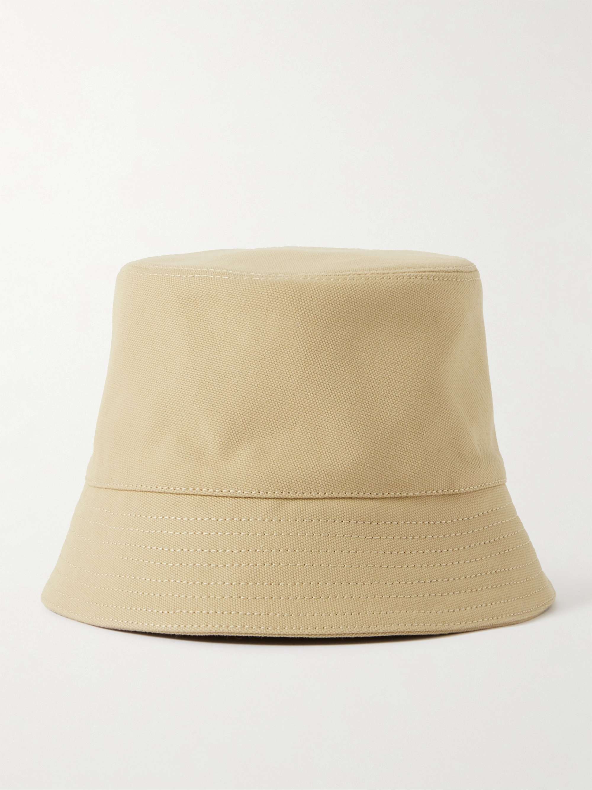LOEWE + Paula's Ibiza Logo-Appliquéd Cotton-Twill Bucket Hat