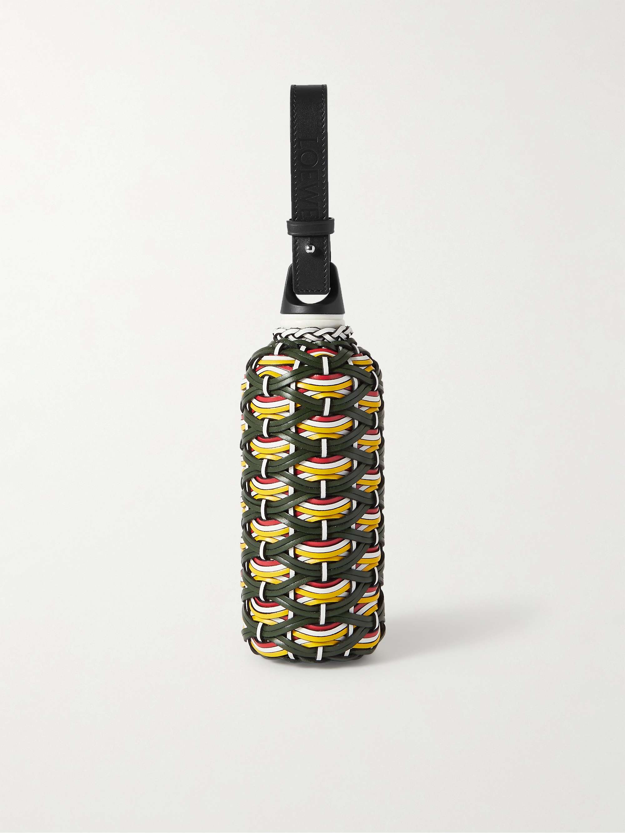 + Paula's Ibiza Braided Leather and Aluminium Water Bottle