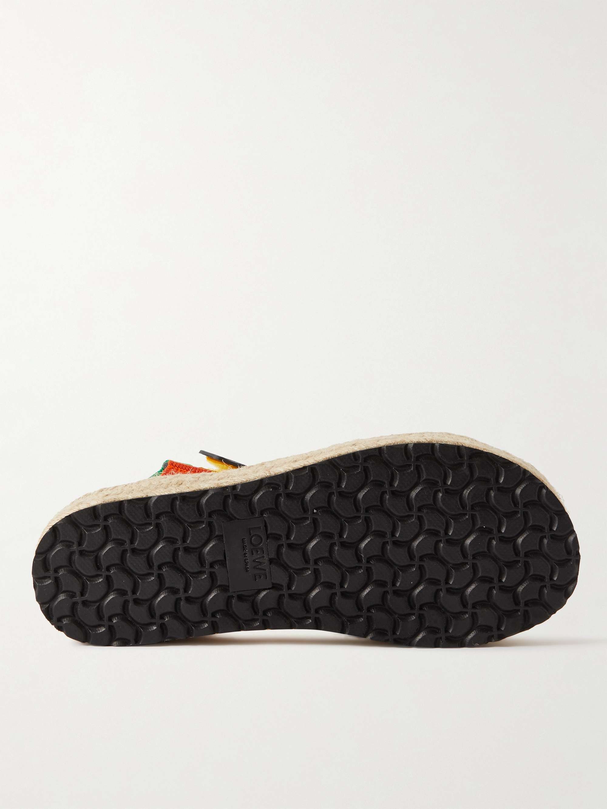 + Paula's Ibiza Logo-Embroidered Colour-Block Webbing Platform Sandals