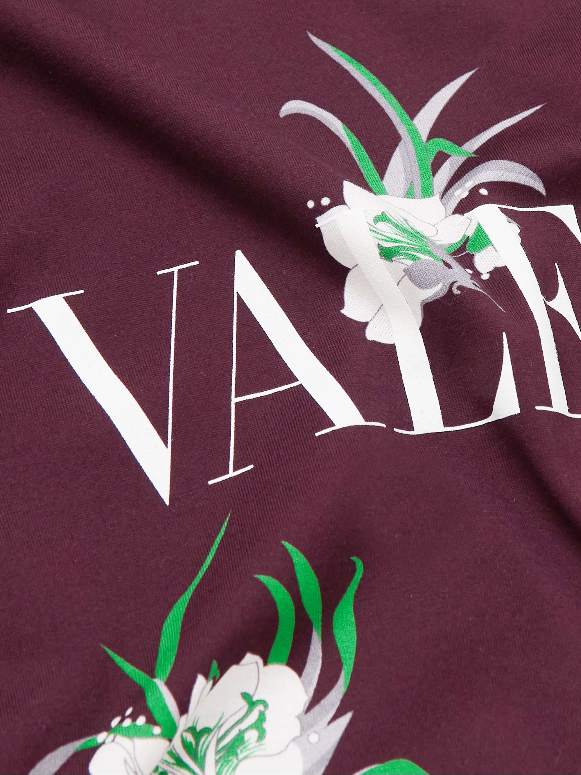 VALENTINO Printed Cotton-Jersey T-Shirt