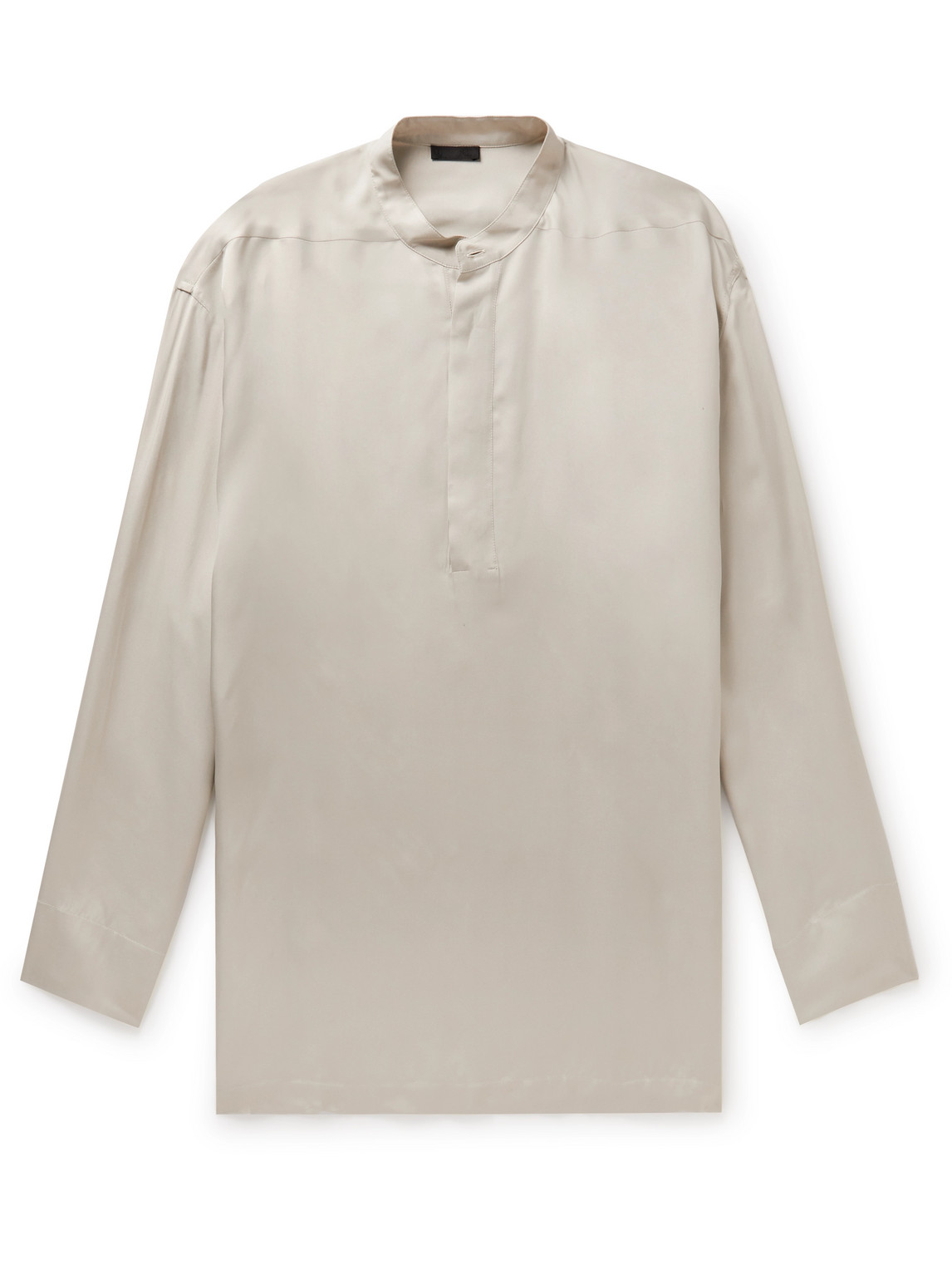 Grandad-Collar Satin-Twill Pyjama Shirt