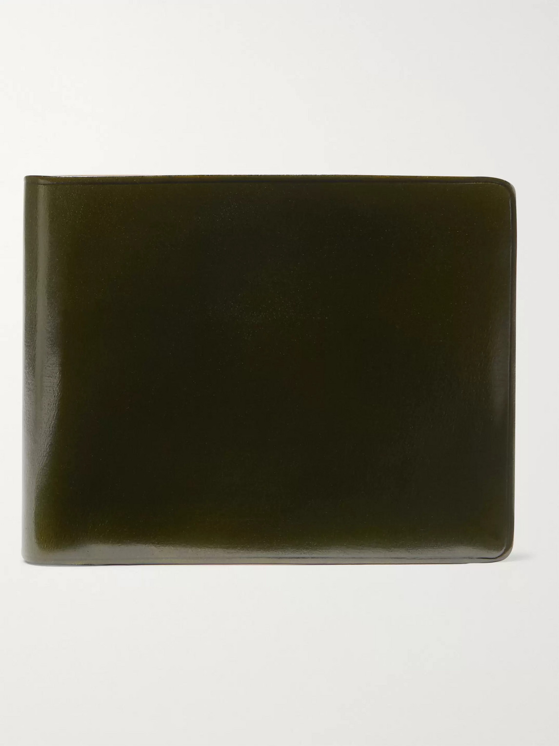 Il Bussetto Polished-leather Billfold Wallet In Green
