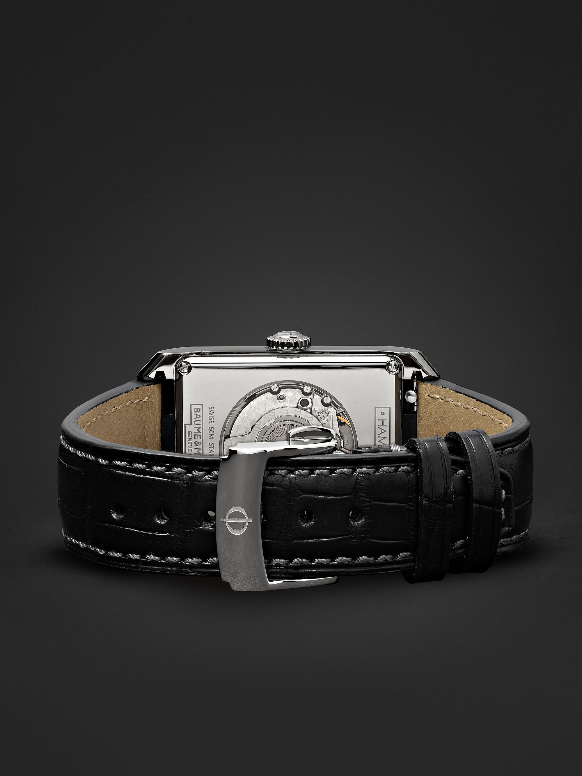 BAUME & MERCIER Hampton Automatic 31mm Stainless Steel and Alligator Watch, Ref. No. 10528