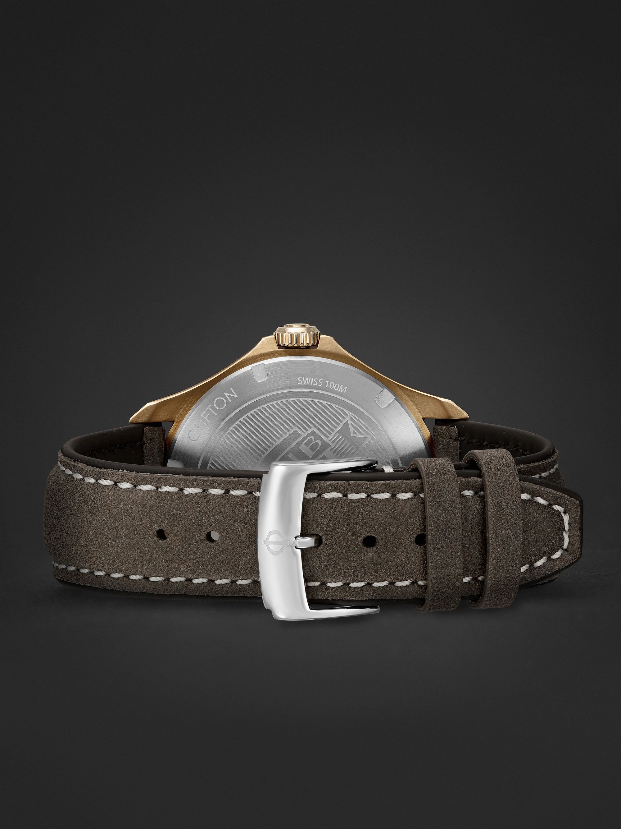 BAUME & MERCIER Clifton Club Automatic 42mm Bronze and Leather Watch, Ref. No. M0A10565