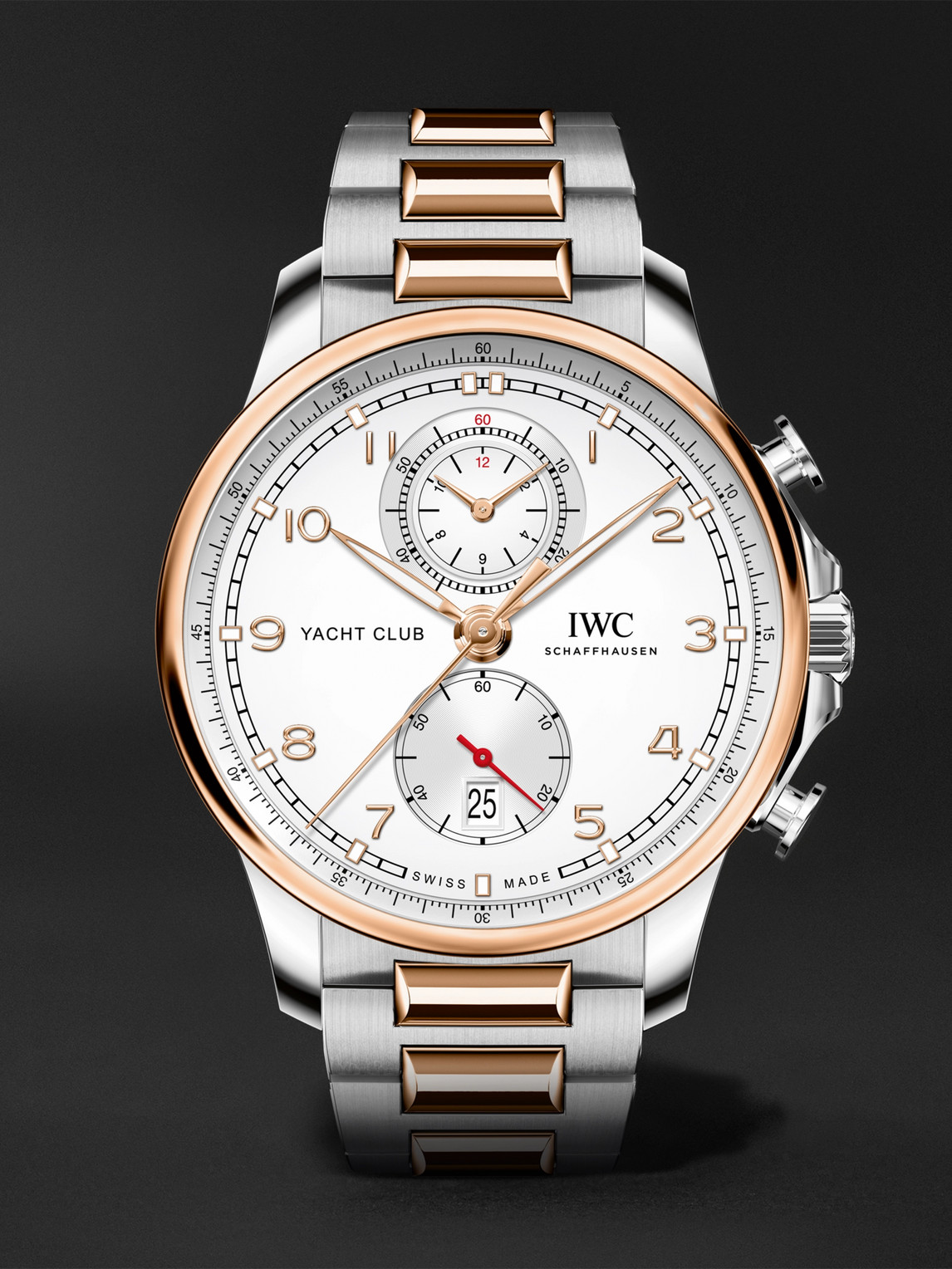 Portugieser Yacht Club Automatic Chronograph 44.6mm 18-Karat Red Gold and Stainless Steel Watch, Ref. No. IW390703