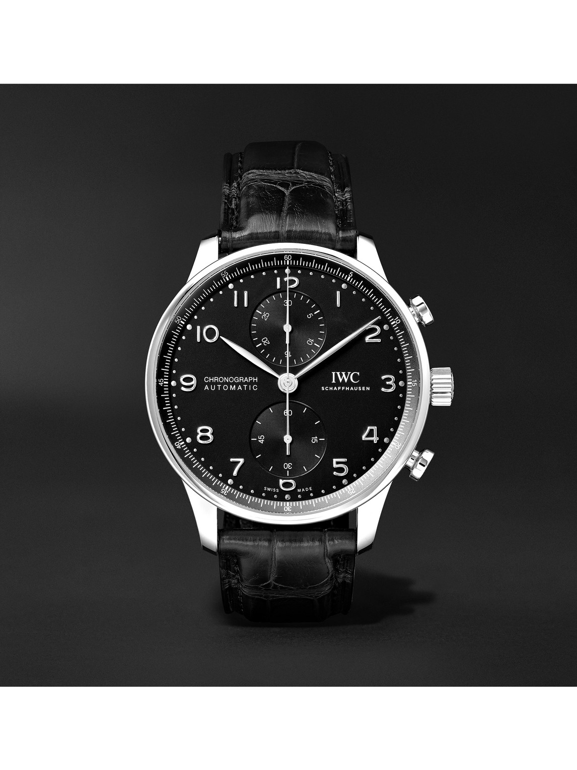 Portugieser Automatic Chronograph 41mm Stainless Steel and Alligator Watch, Ref. No. IW371609