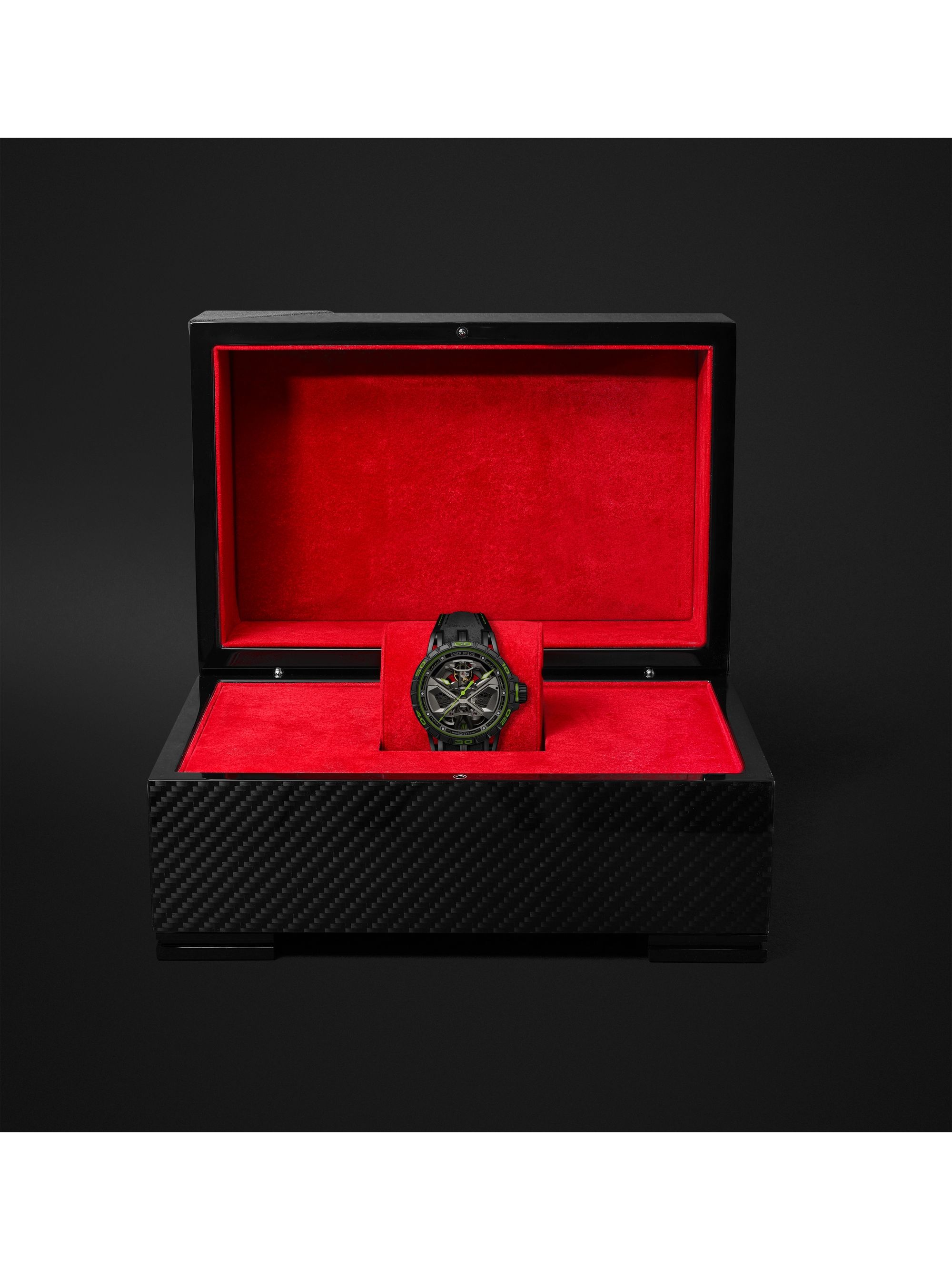 ROGER DUBUIS Excalibur Spider Huracán Grey Tech Automatic 45mm Titanium and Rubber Watch, Ref. No. RDDBEX0830