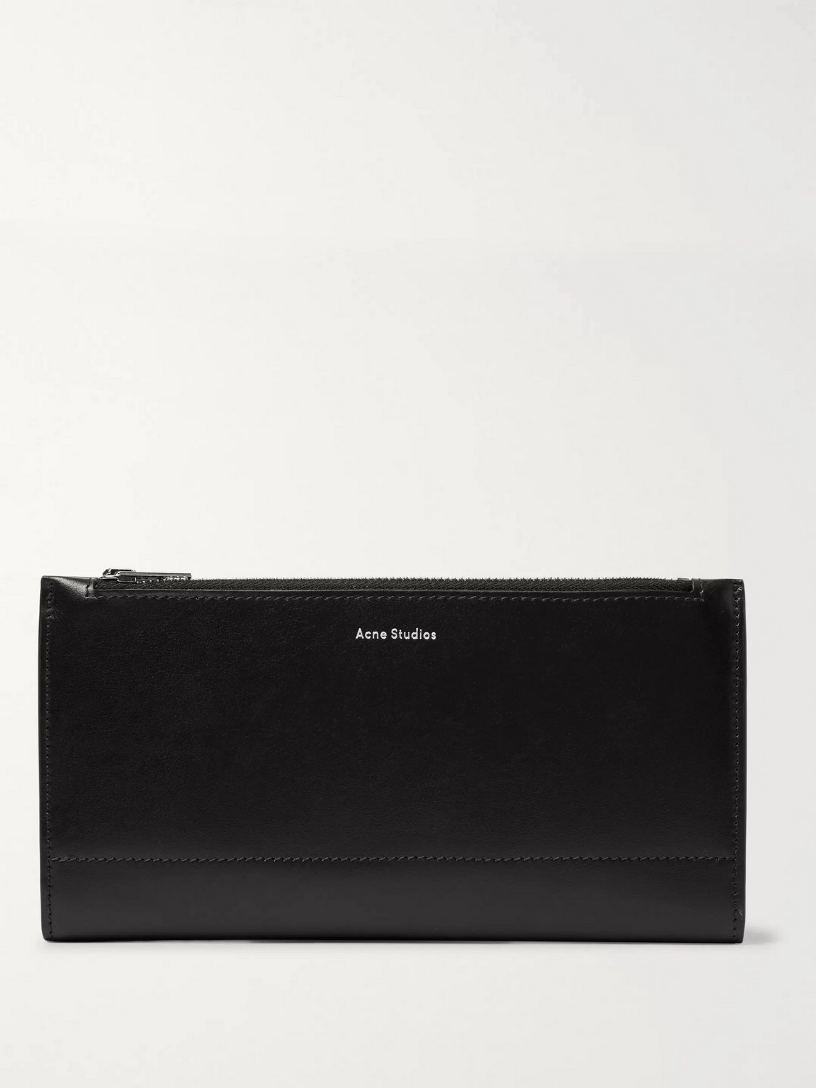 Acne Studios Leather Travel Wallet In Black