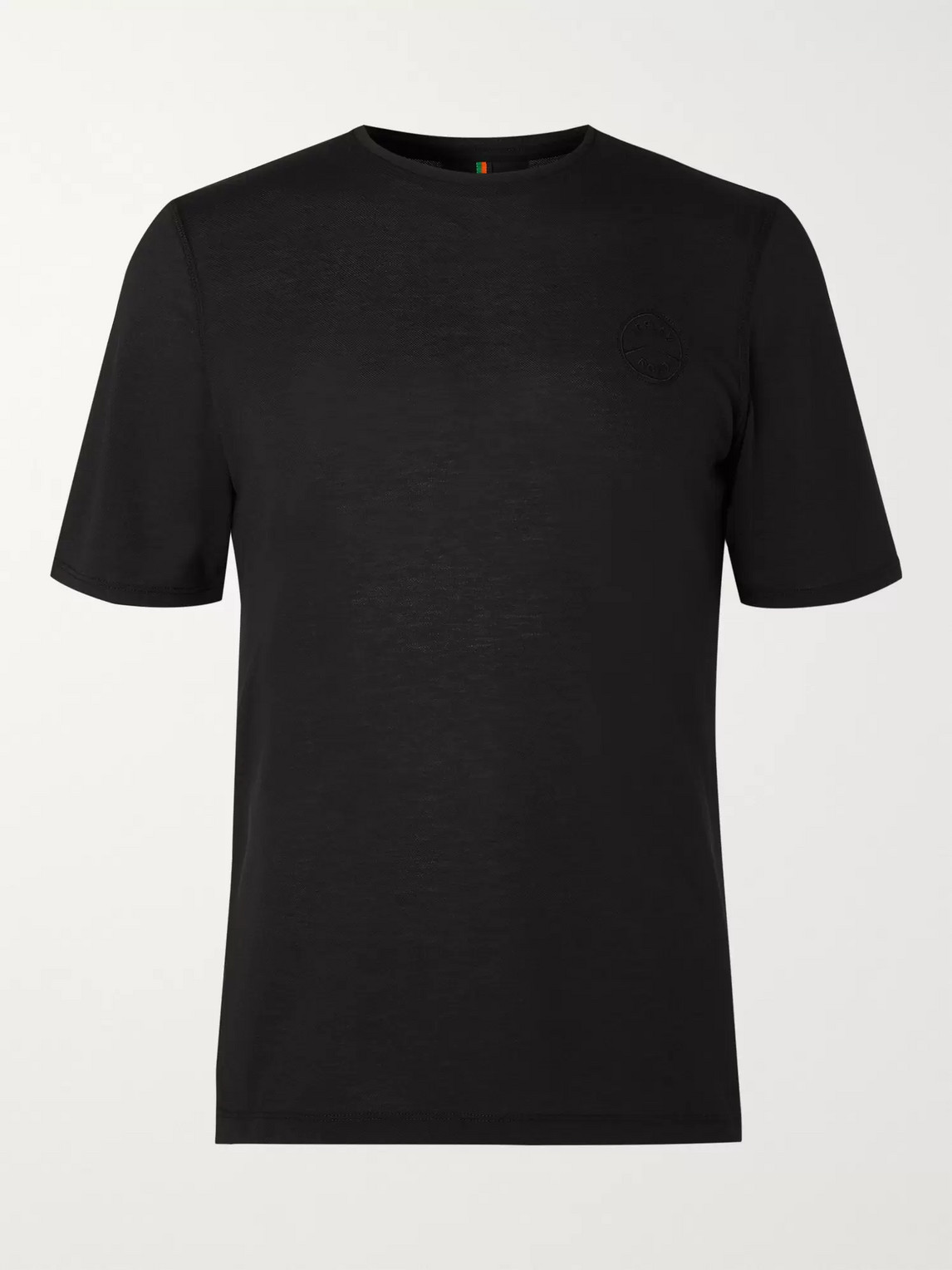 Iffley Road Cambrian Logo-embroidered Drirelease Piqué T-shirt In Black