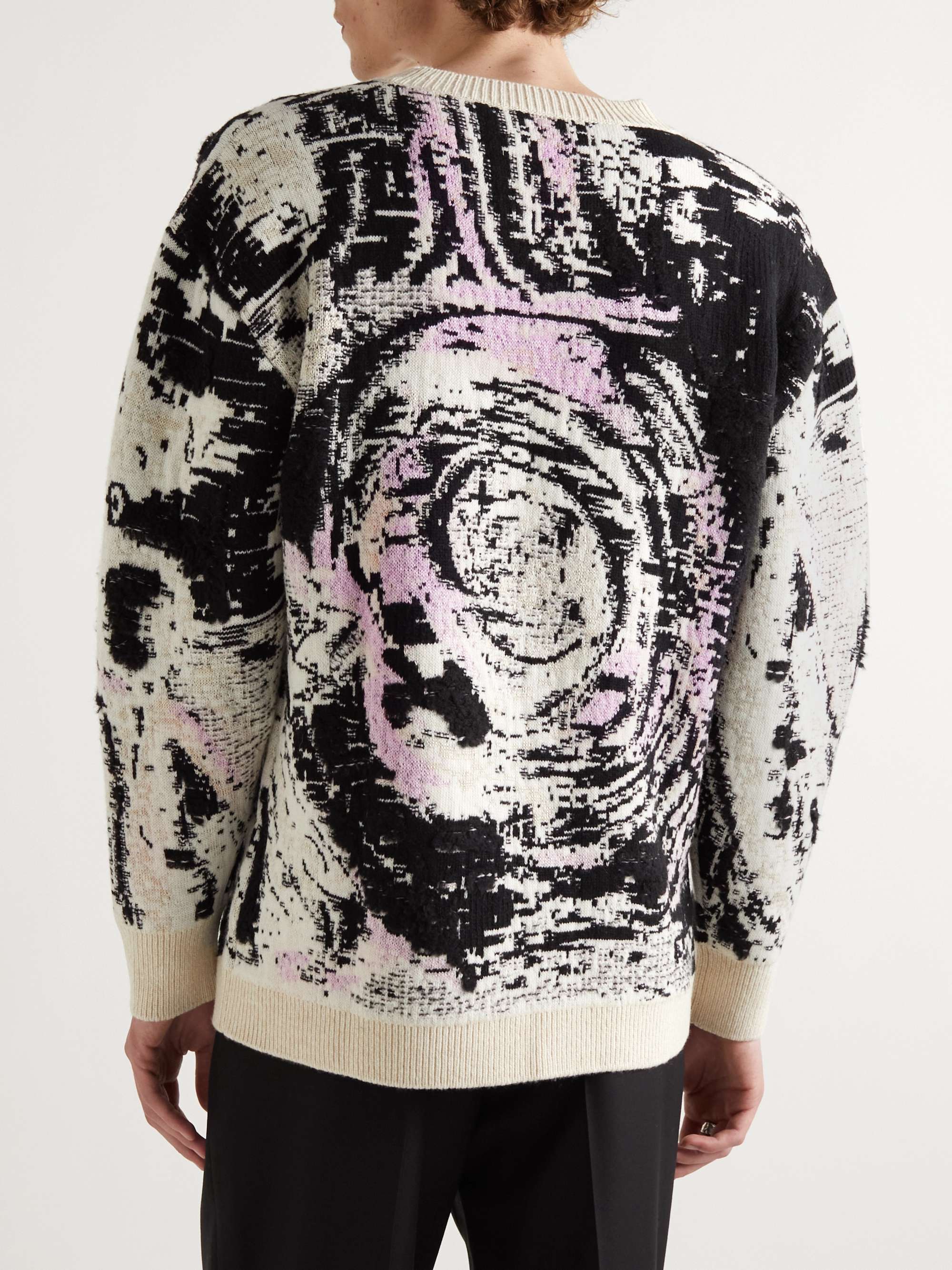 ALEXANDER MCQUEEN Textured Wool-Blend Jacquard Sweater