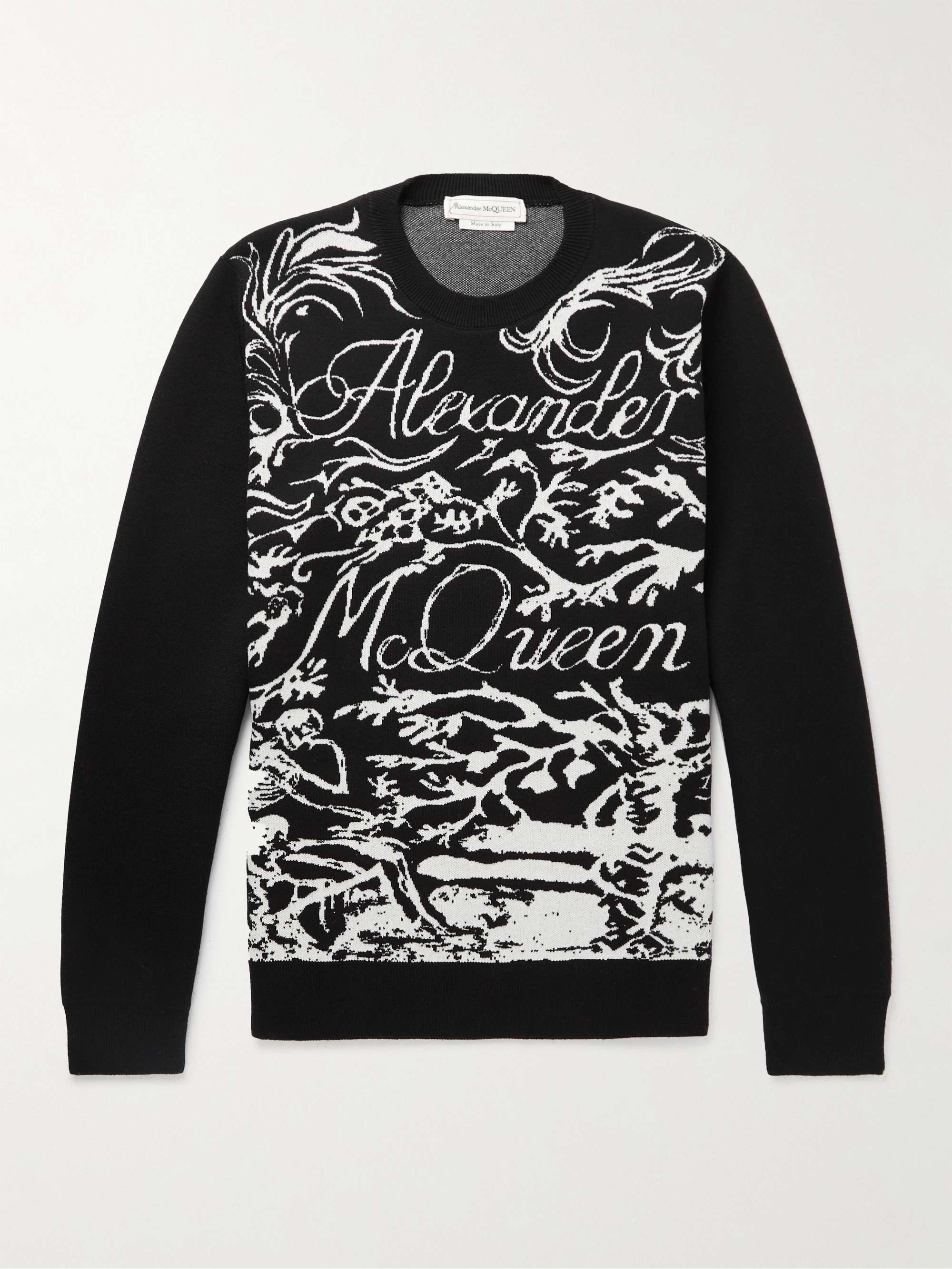 ALEXANDER MCQUEEN Wool-Blend Jacquard Sweater