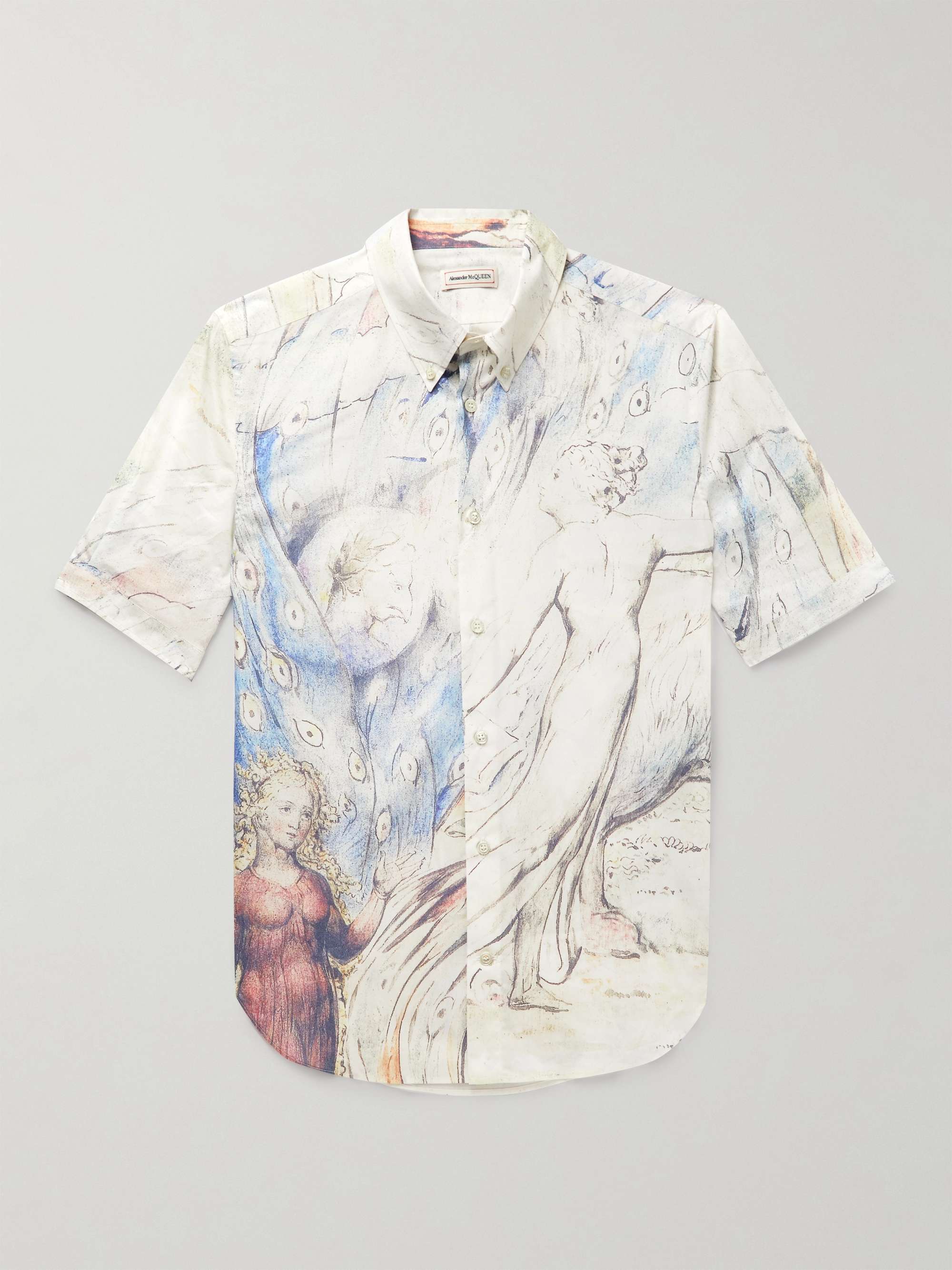 ALEXANDER MCQUEEN Slim-Fit Printed Cotton-Poplin Shirt