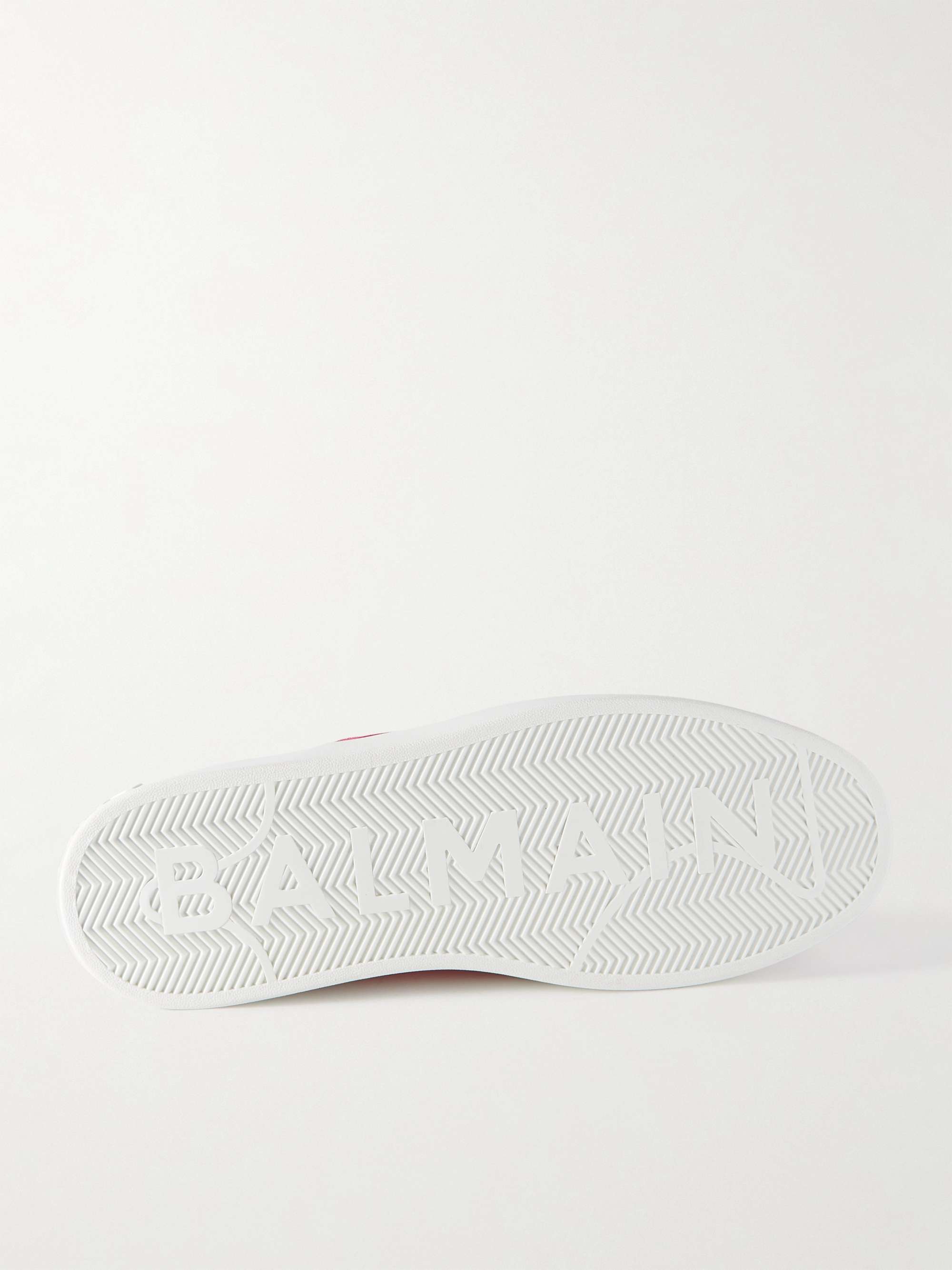 BALMAIN + Barbie Monogrammed Canvas Slip-on Sneakers