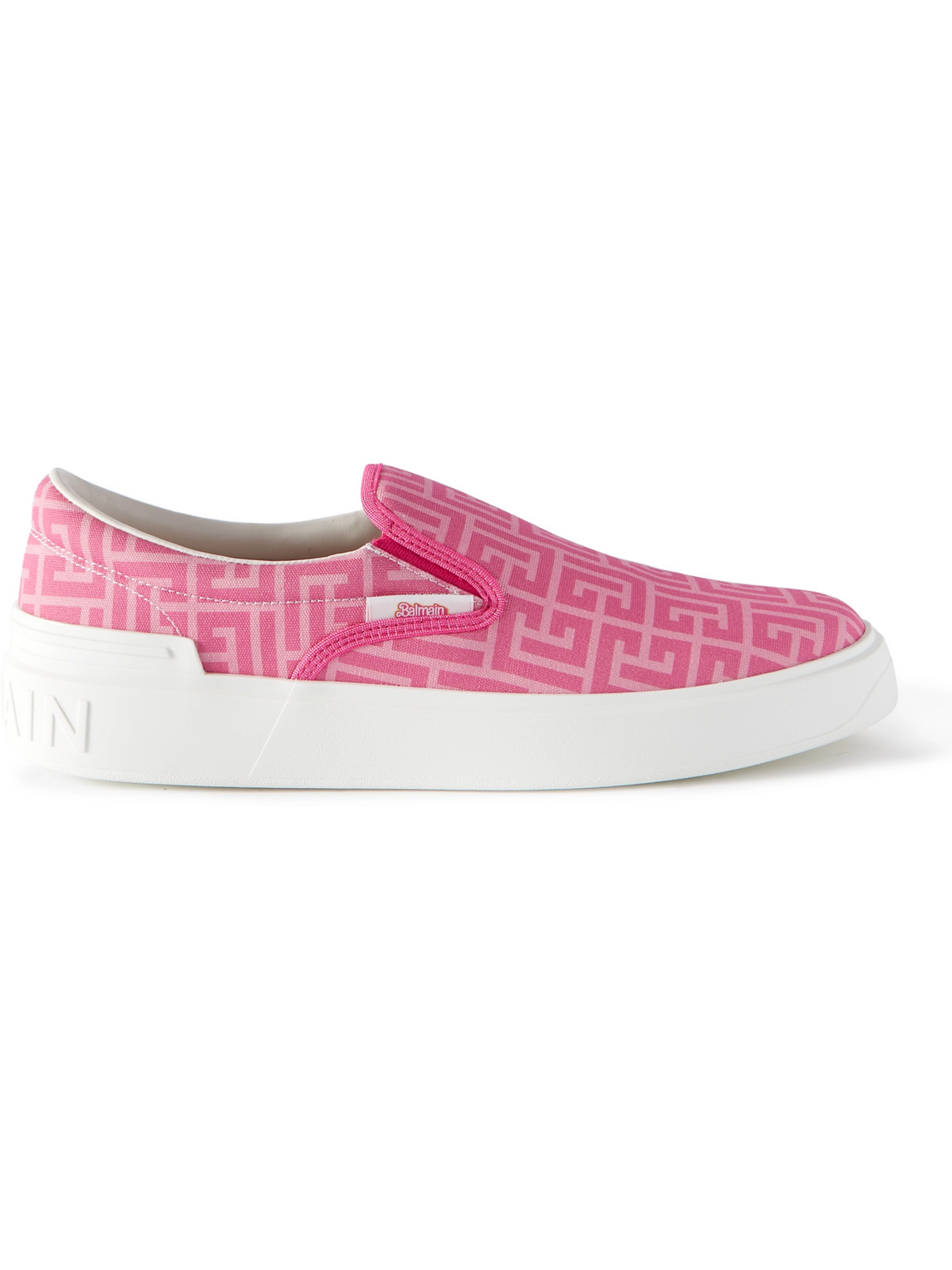 Balmain B-Court Embossed Balmain Monogram Pink Low Top Sneakers - Sneak in  Peace