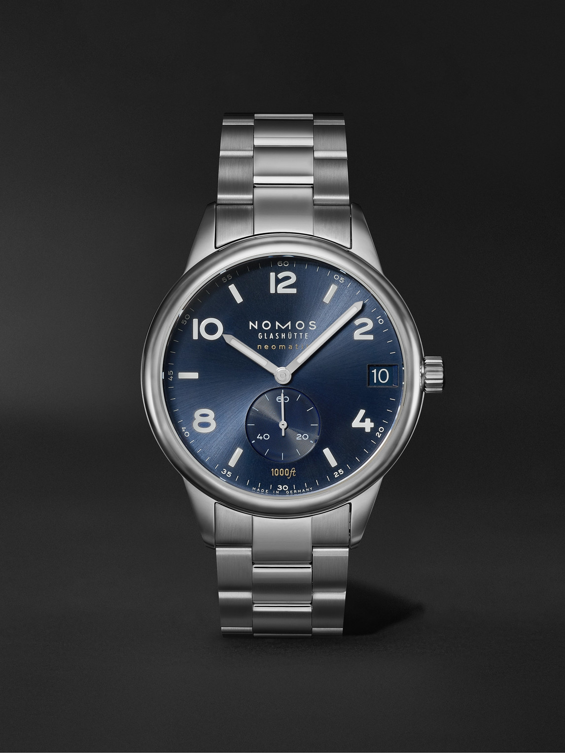 Nomos Glashütte Club Sport Neomatik Automatic 42mm Stainless Steel Watch, Ref. No. 782 In Blue