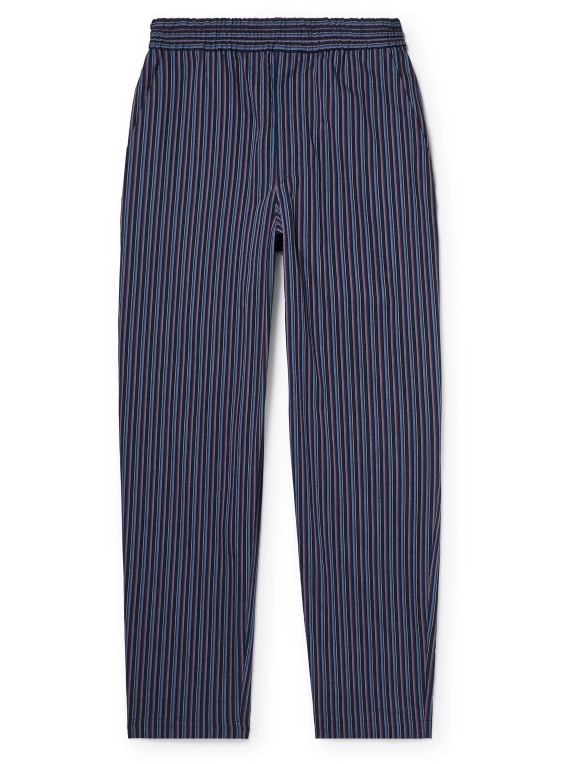 Tilion Straight-Leg Striped Cotton-Poplin Trousers