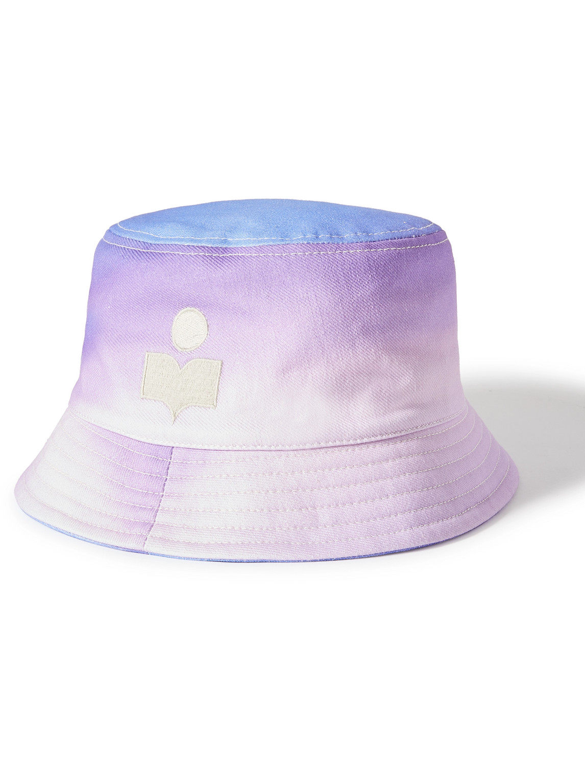 ISABEL MARANT HALEYH LOGO-EMBROIDERED TIE-DYED COTTON-TWILL BUCKET HAT