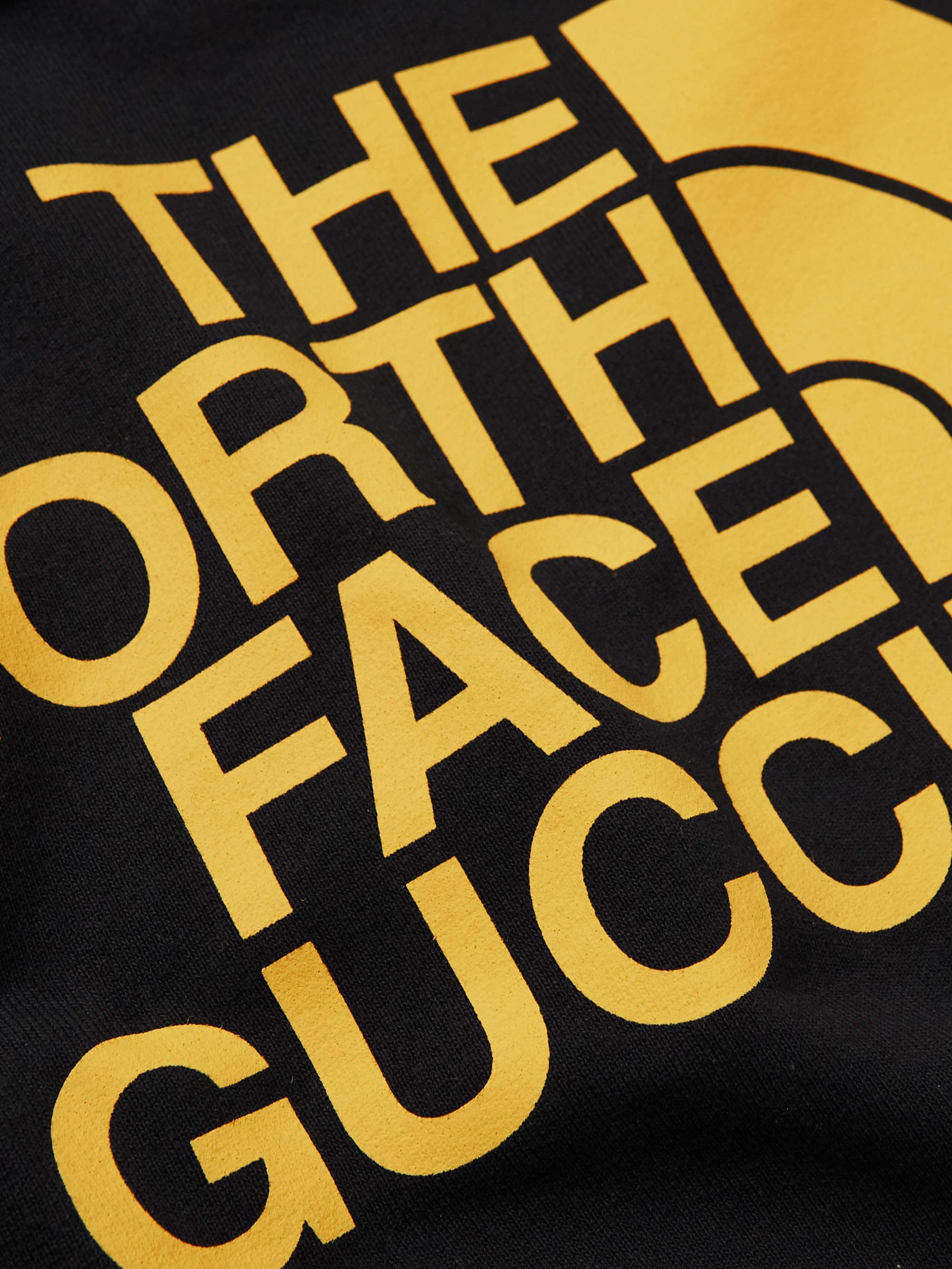 GUCCI + The North Face Logo-Print Cotton-Jersey Hoodie