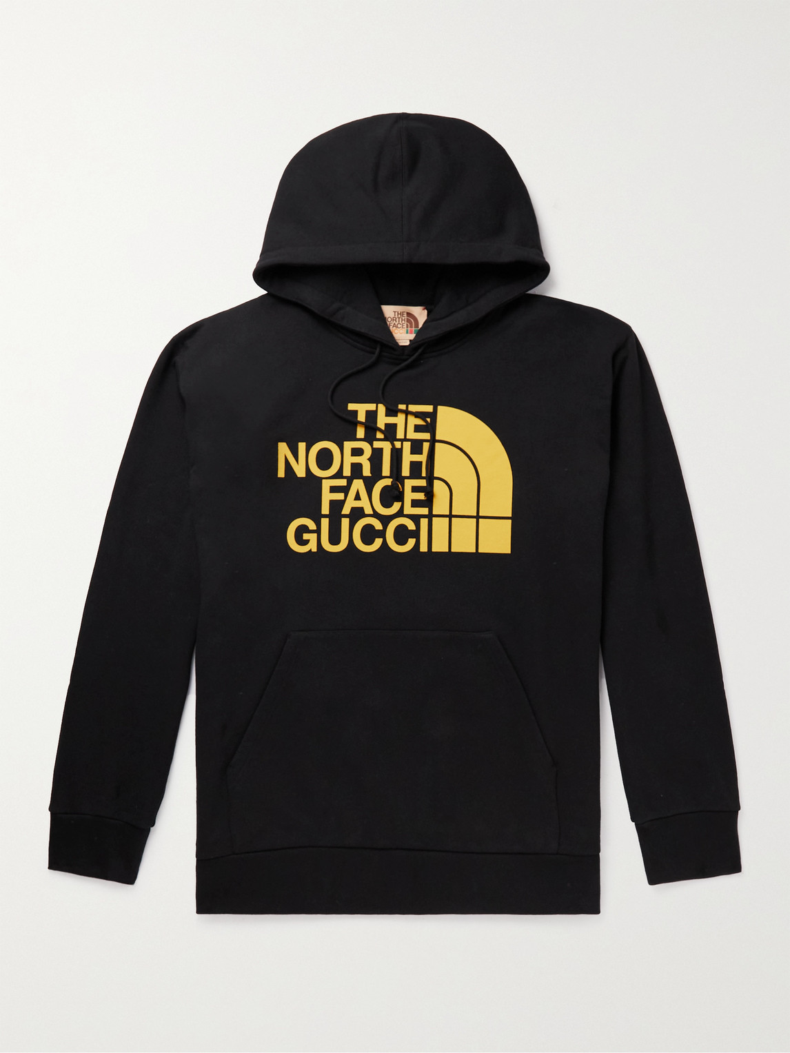 GUCCI THE NORTH FACE LOGO-PRINT COTTON-JERSEY HOODIE