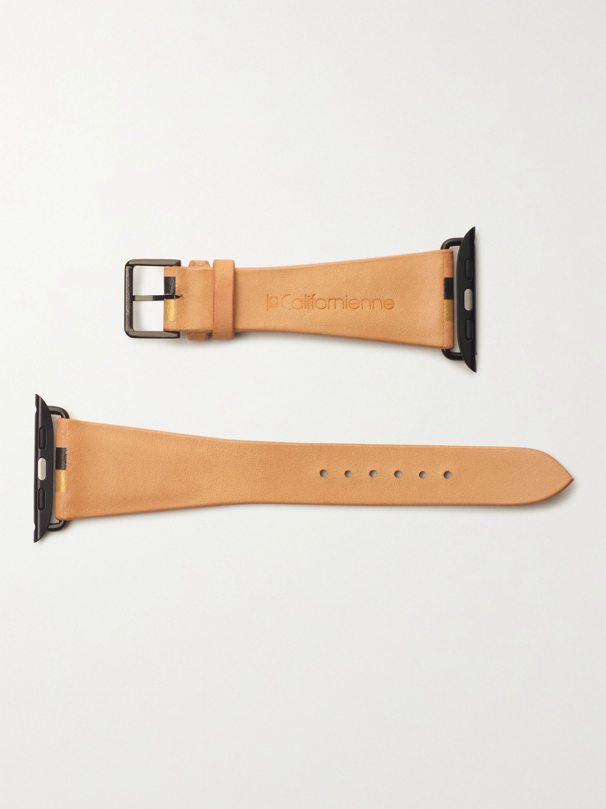 LACALIFORNIENNE Roxy Striped Leather Watch Strap