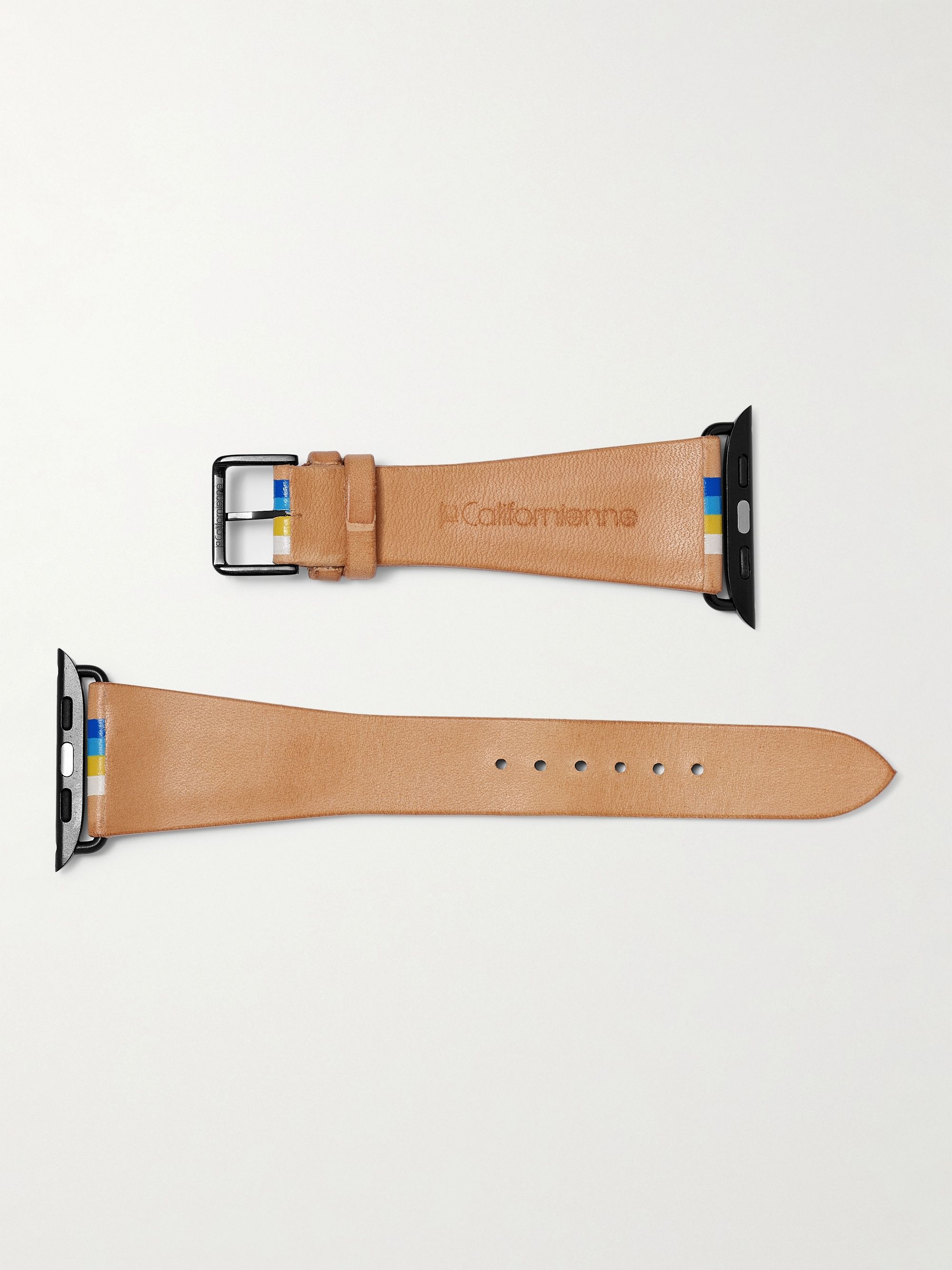 LA CALIFORNIENNE Seabright Striped Leather Watch Strap