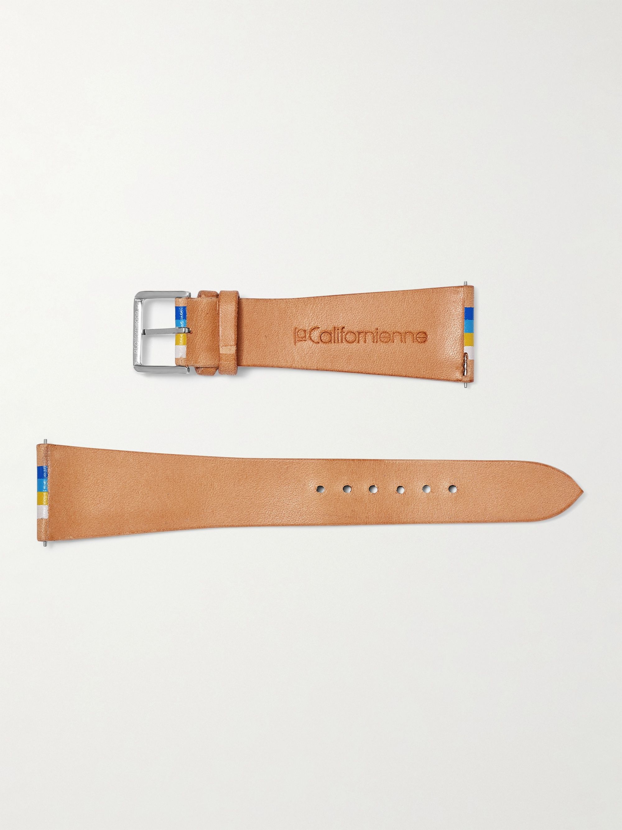 LA CALIFORNIENNE Seabright Striped Leather Watch Strap
