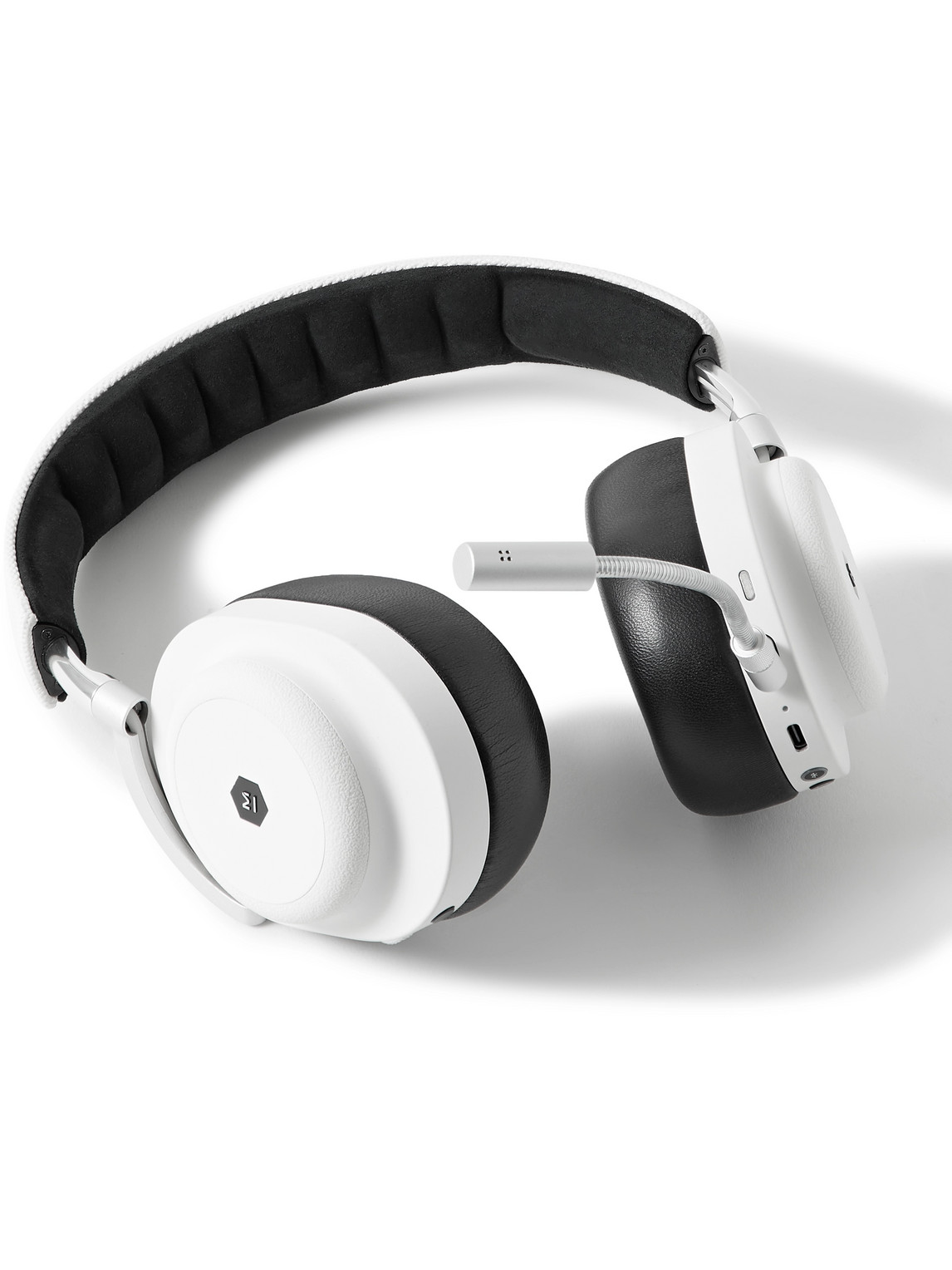 Master & Dynamic Mg20 Wireless Leather Over-ear Gaming Headphones In White