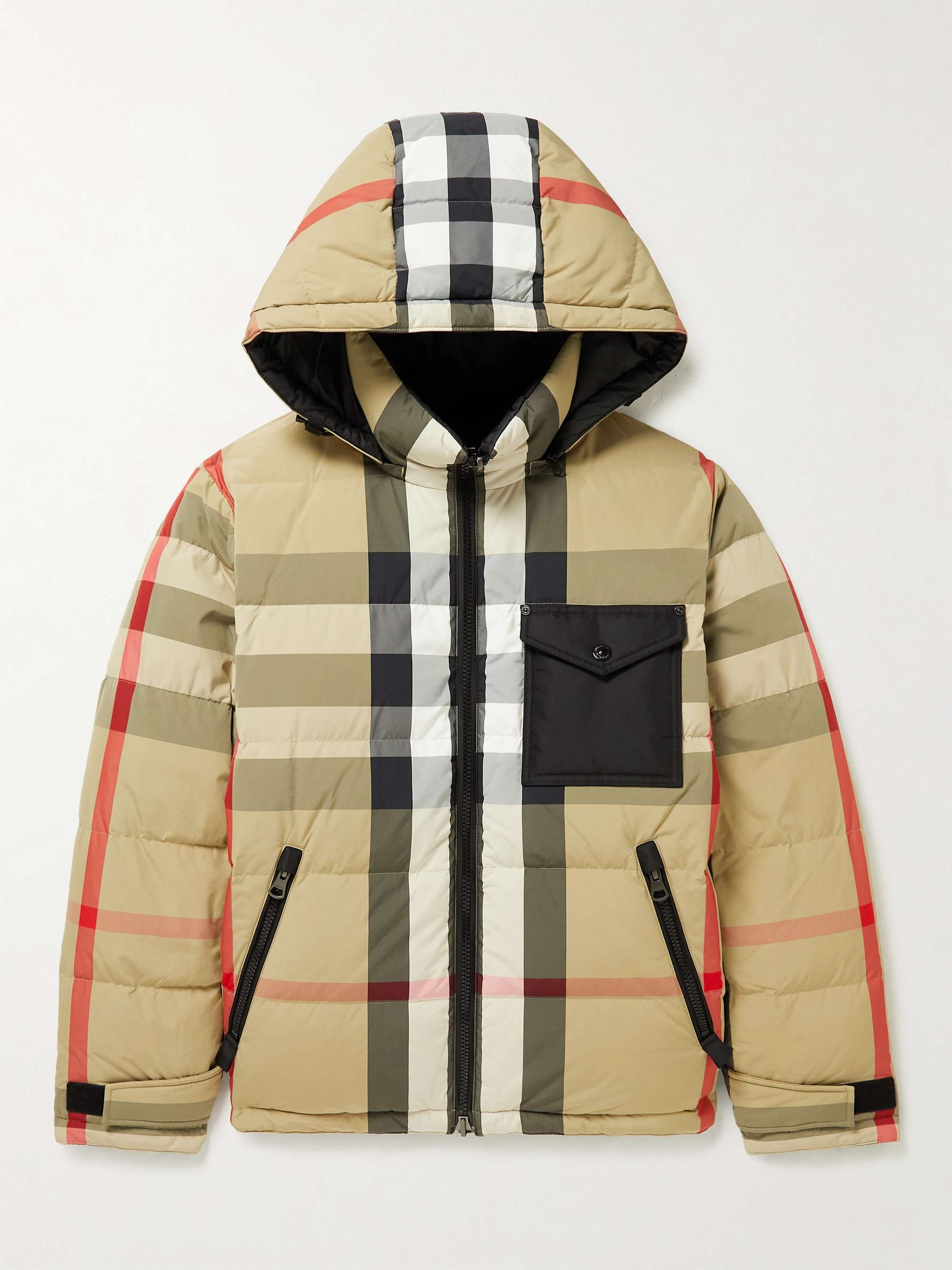 BURBERRY Reversible Checked Quilted Shell Down Hooded Jacket